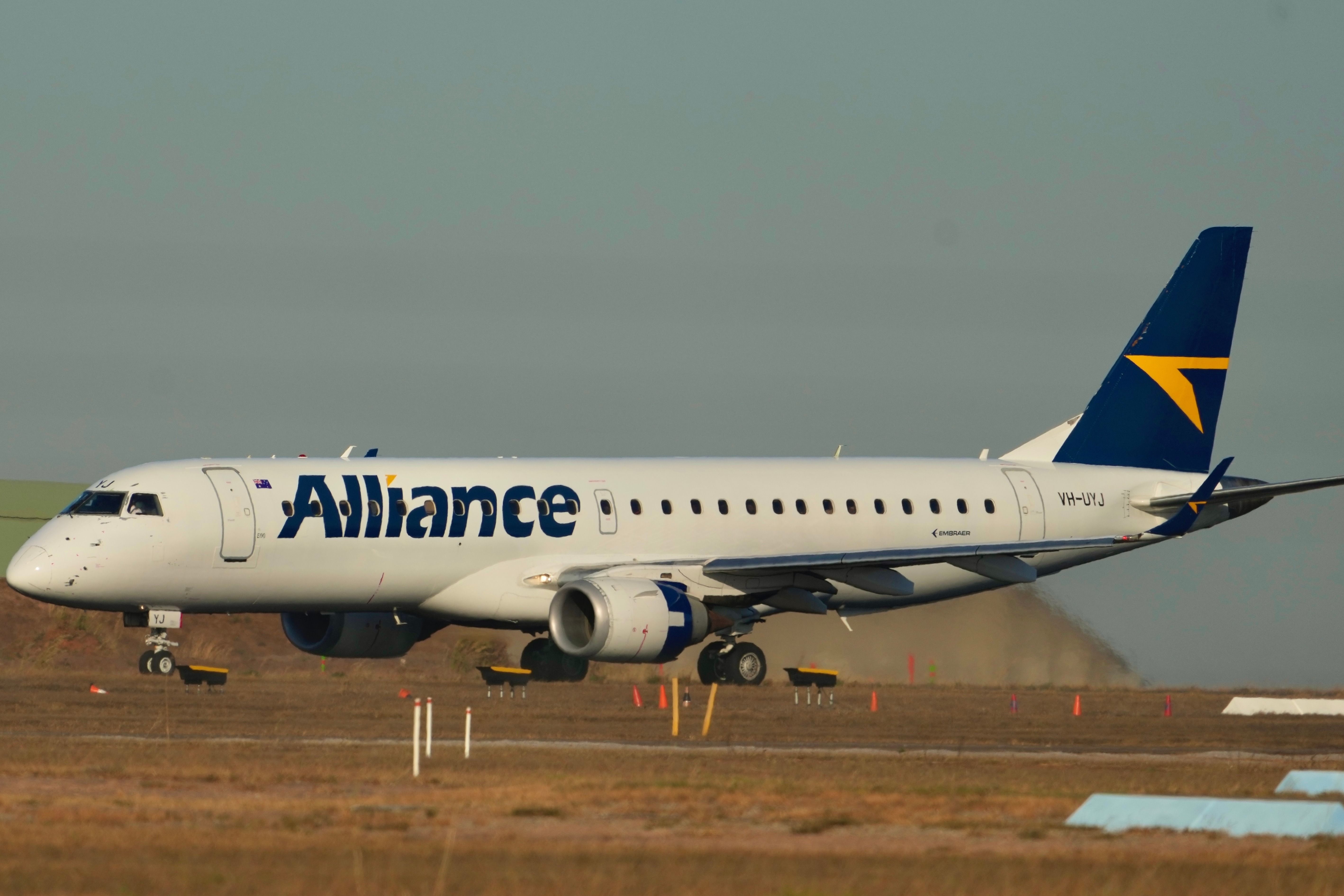 Australia's Alliance Airlines To Sell 6 Embraer E190s & 13 Rolls-Royce Engine Cores