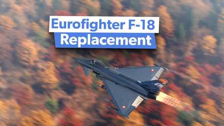 Spanish Eurofighter Typhoon flying