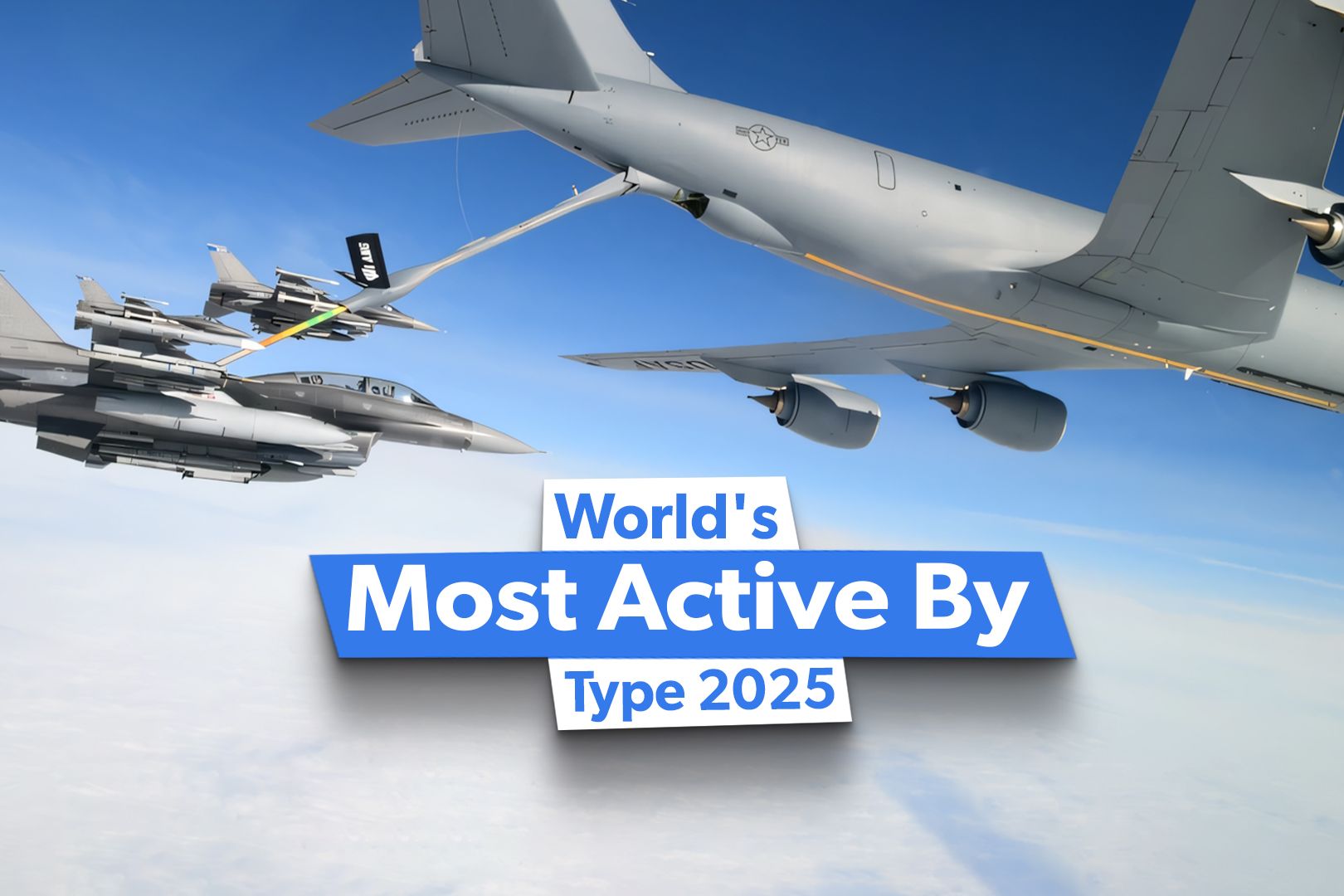 F-16 Fighting Falcons and KC-135 Stratotanker