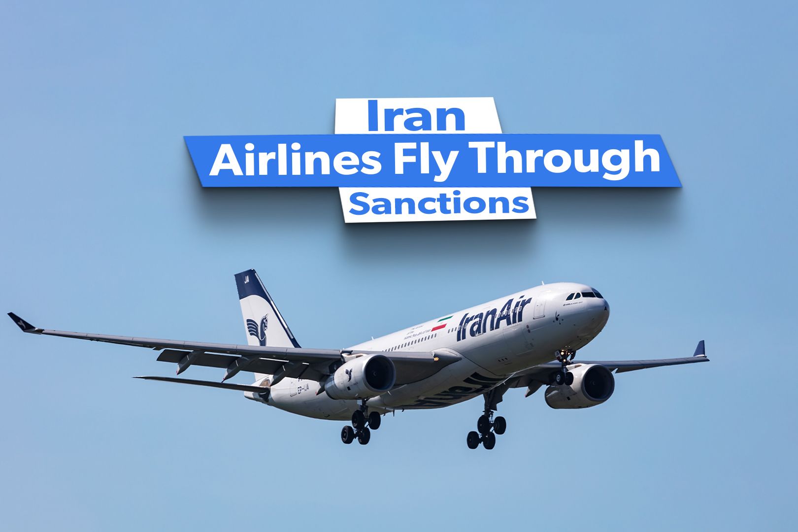 Iran Air commercial passenger jet landing