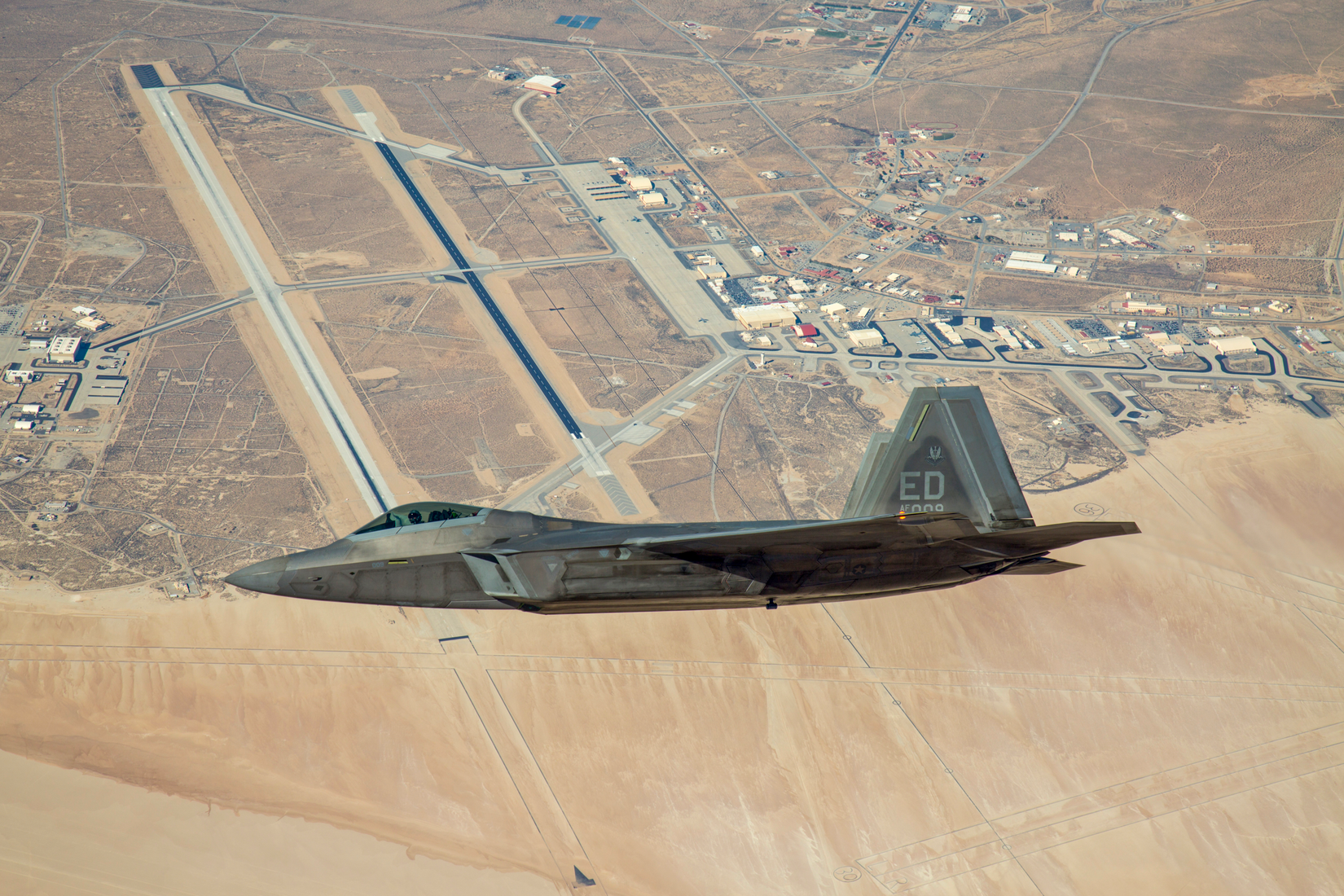 F-22 Inflight Over Edwards AFB