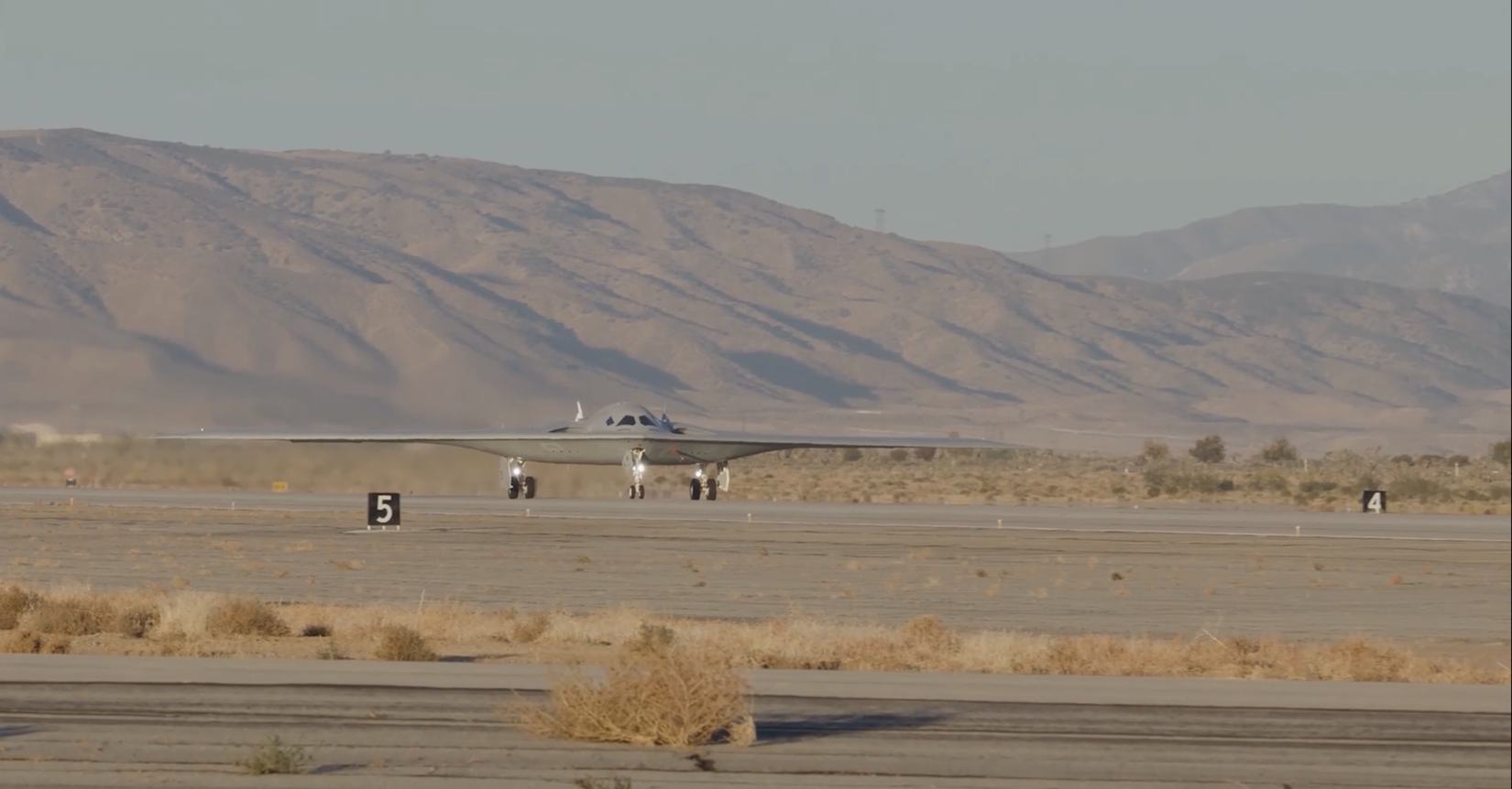 usaf b-21 takeoff landing b roll thumb