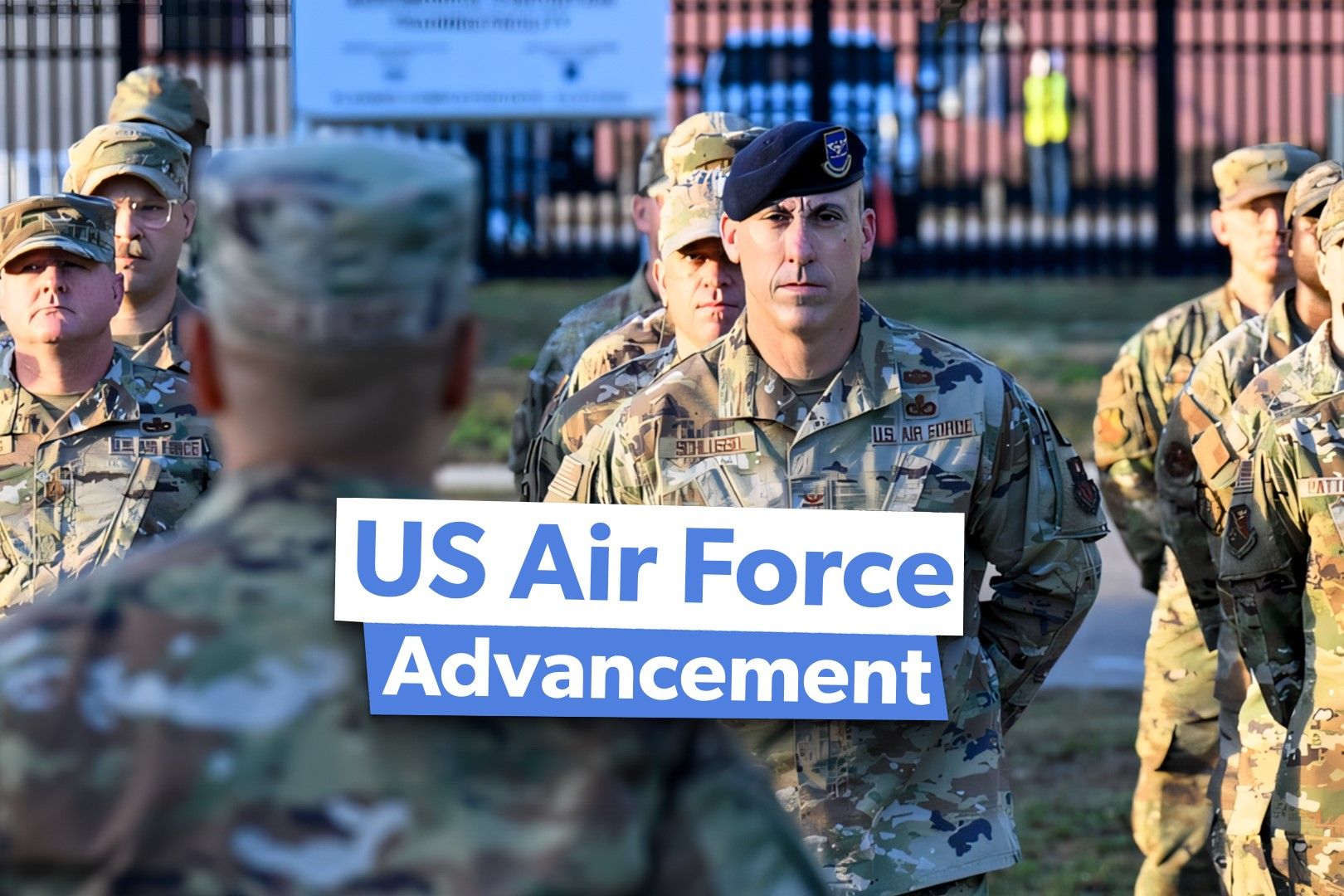 USAF airmen standing at attention