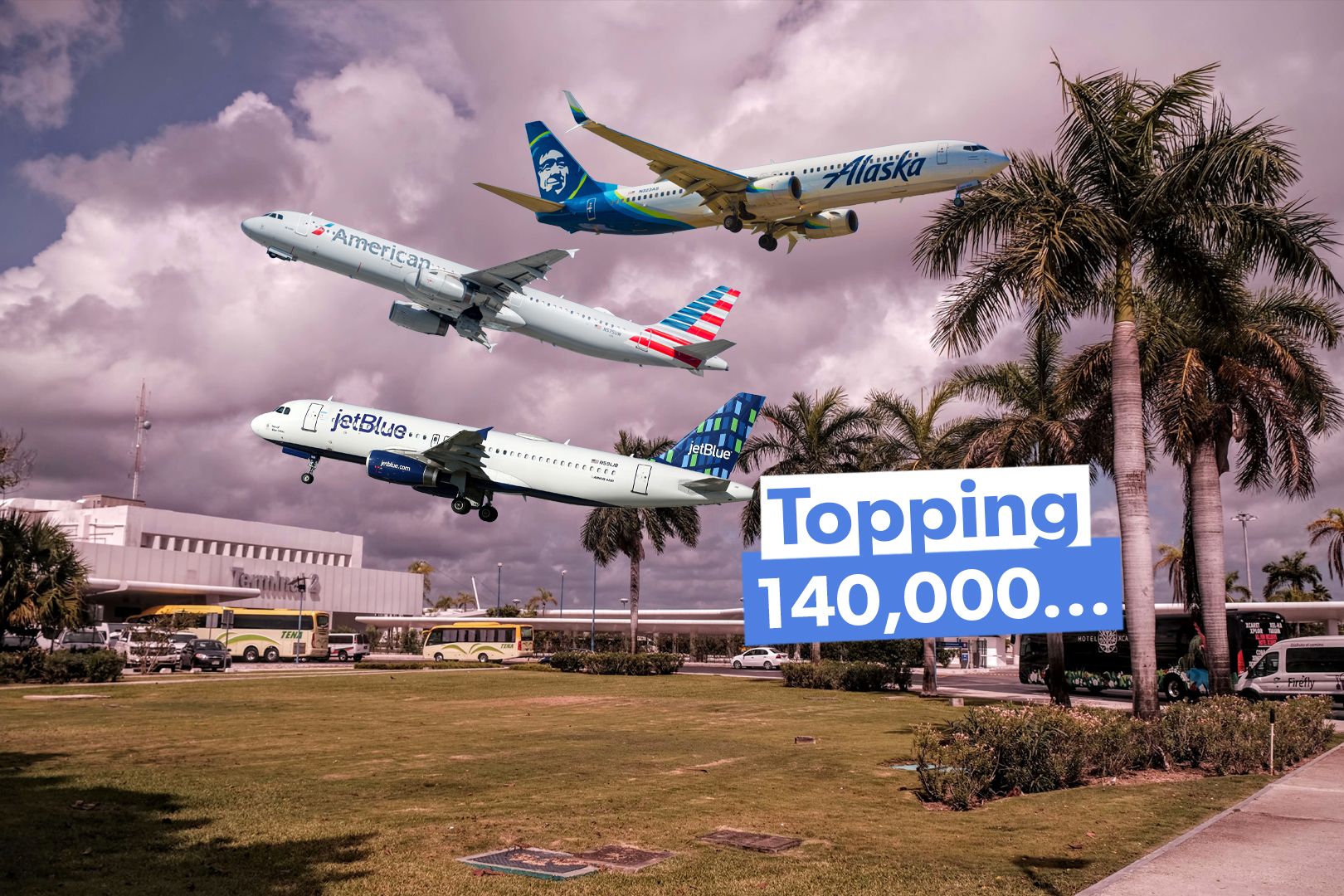 Which US Carrier Offers The Most Seats To Cancun This Month?