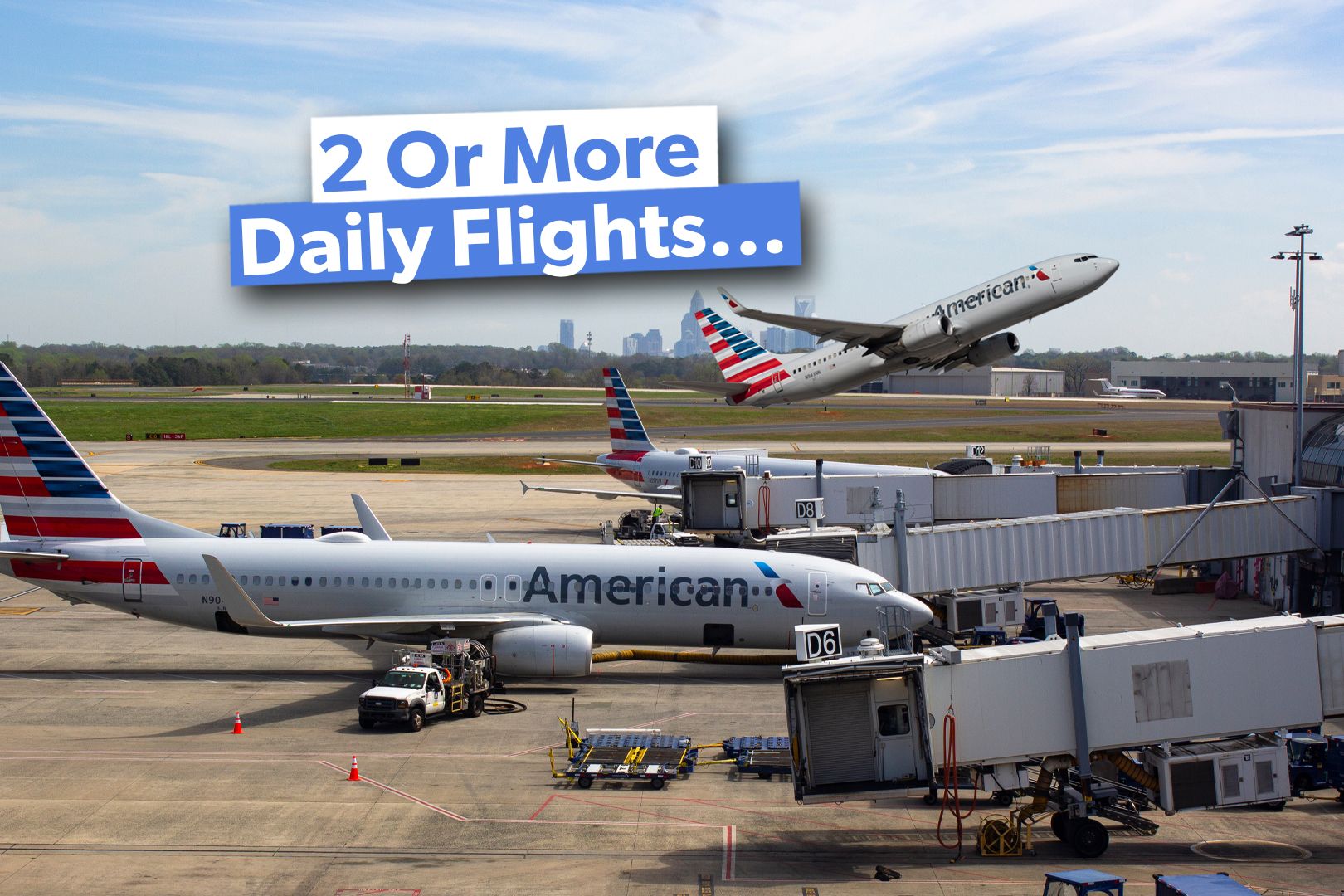 American Airlines' 10 Most Frequent Boeing 737-800 Routes From Charlotte 3x2