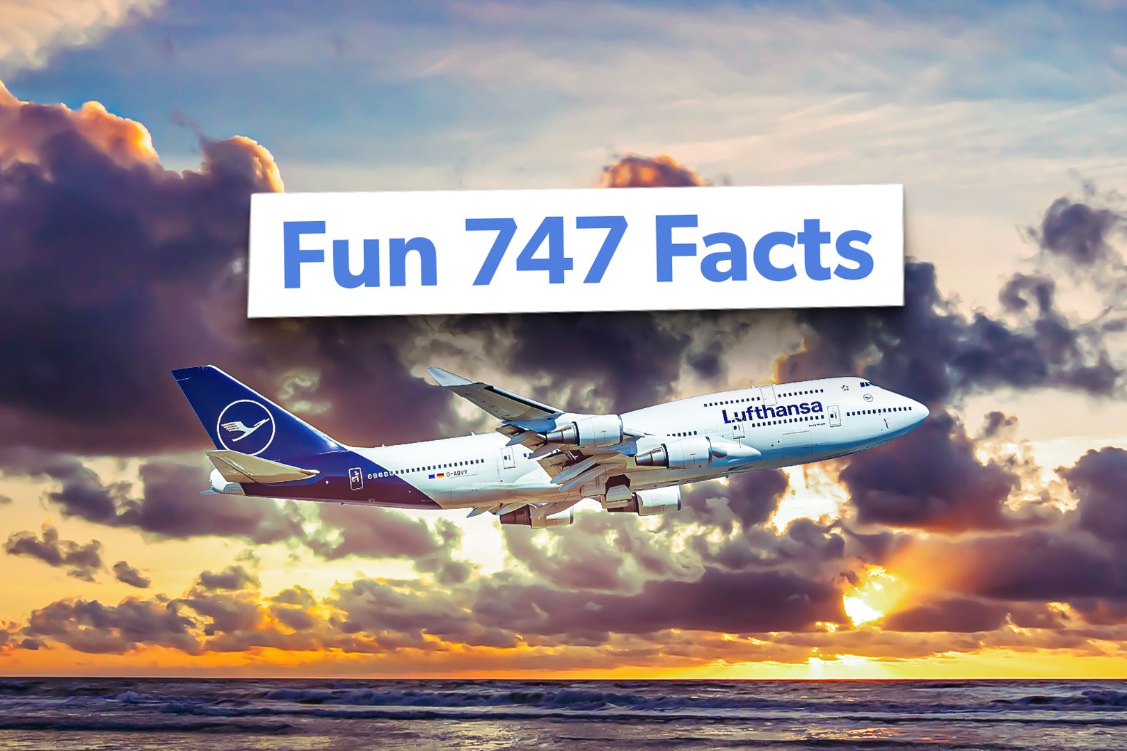 Lufthansa Boeing 747 flying