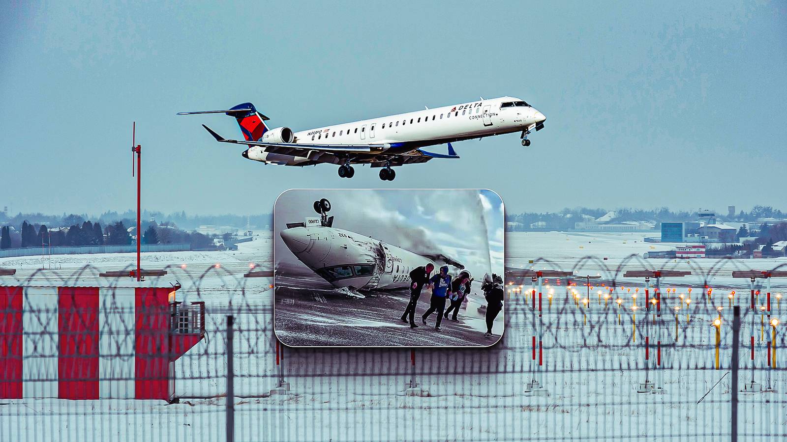 Breaking: Delta Connection CRJ900 Crash Lands & Flips Over In Toronto