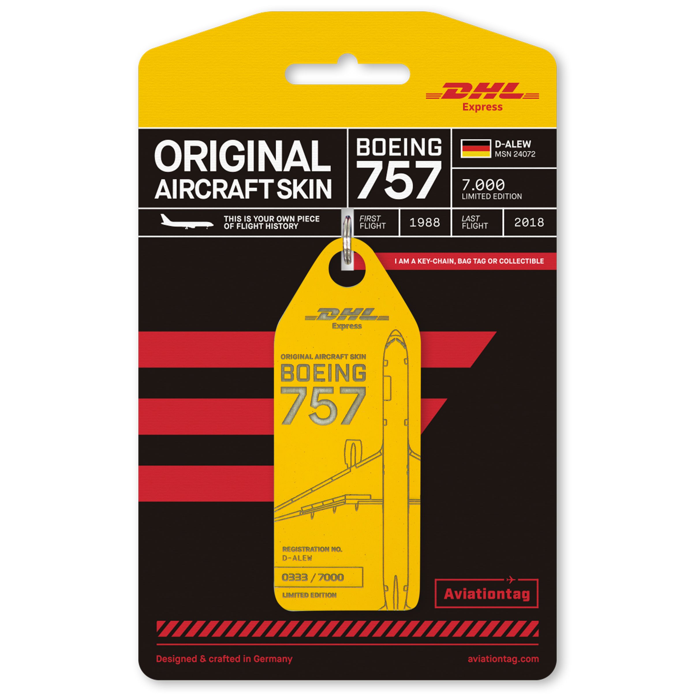 DHL Aviationtag B757 1006誕生日番号 AviationTag Releases New DHL Boeing 757-200F D-ALEW Tags