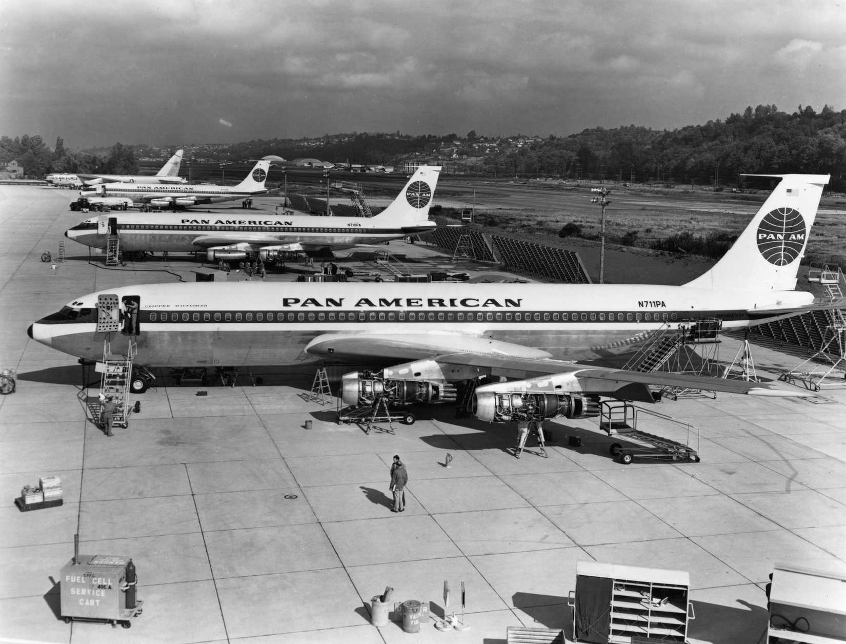 Pan Am 707s Parked
