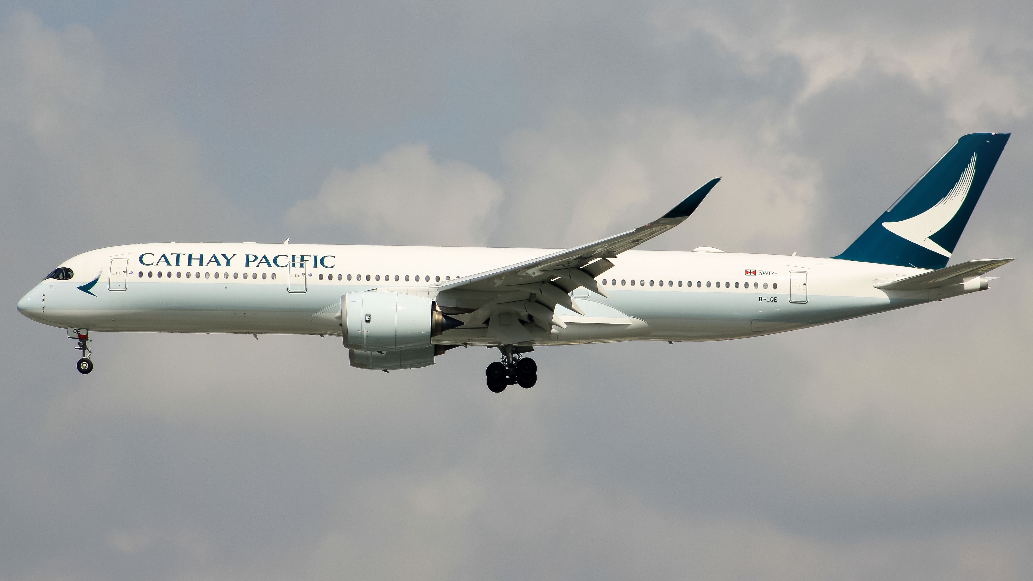 Cathay Pacific Airbus A350-900 landing in Vietnam