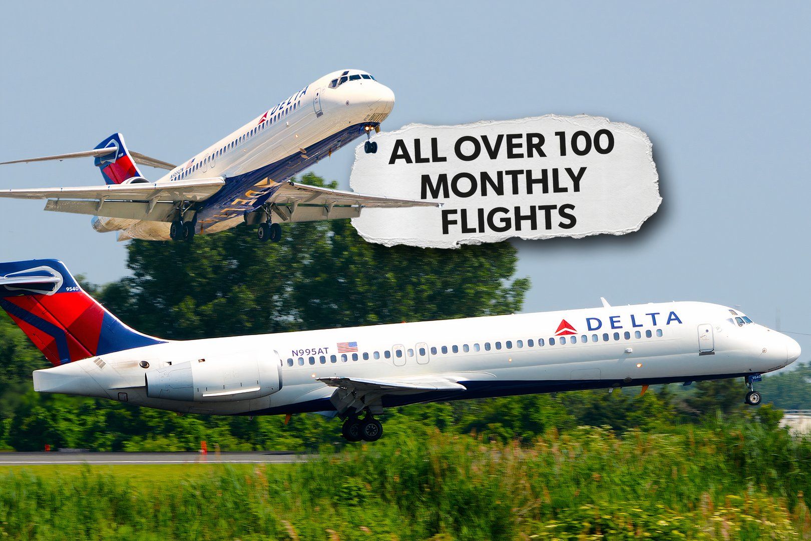 Delta Air Lines' 10 Most Frequent Boeing 717 Routes 3x2