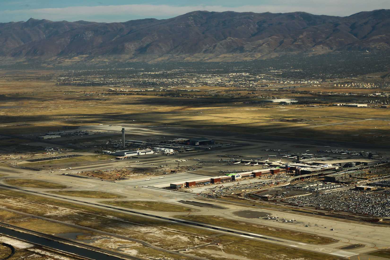 Salt Lake City International Airport aerial 