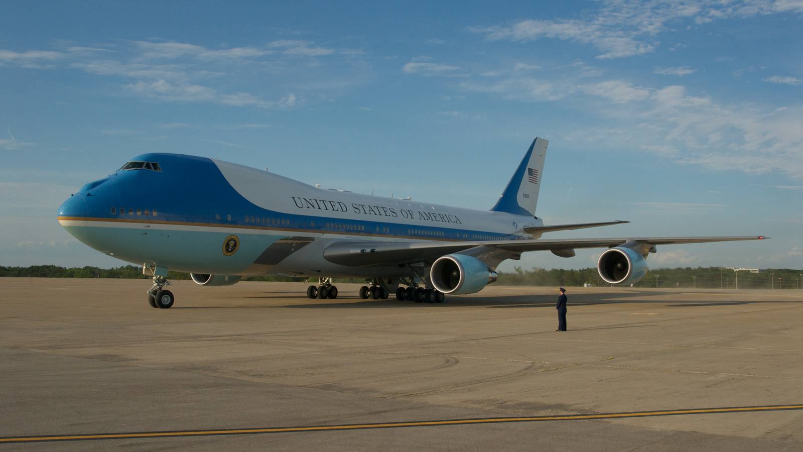 President Trump Wants New Air Force One Sooner So He Toured A 13-Year-Old Private Boeing 747-8 In Palm Beach