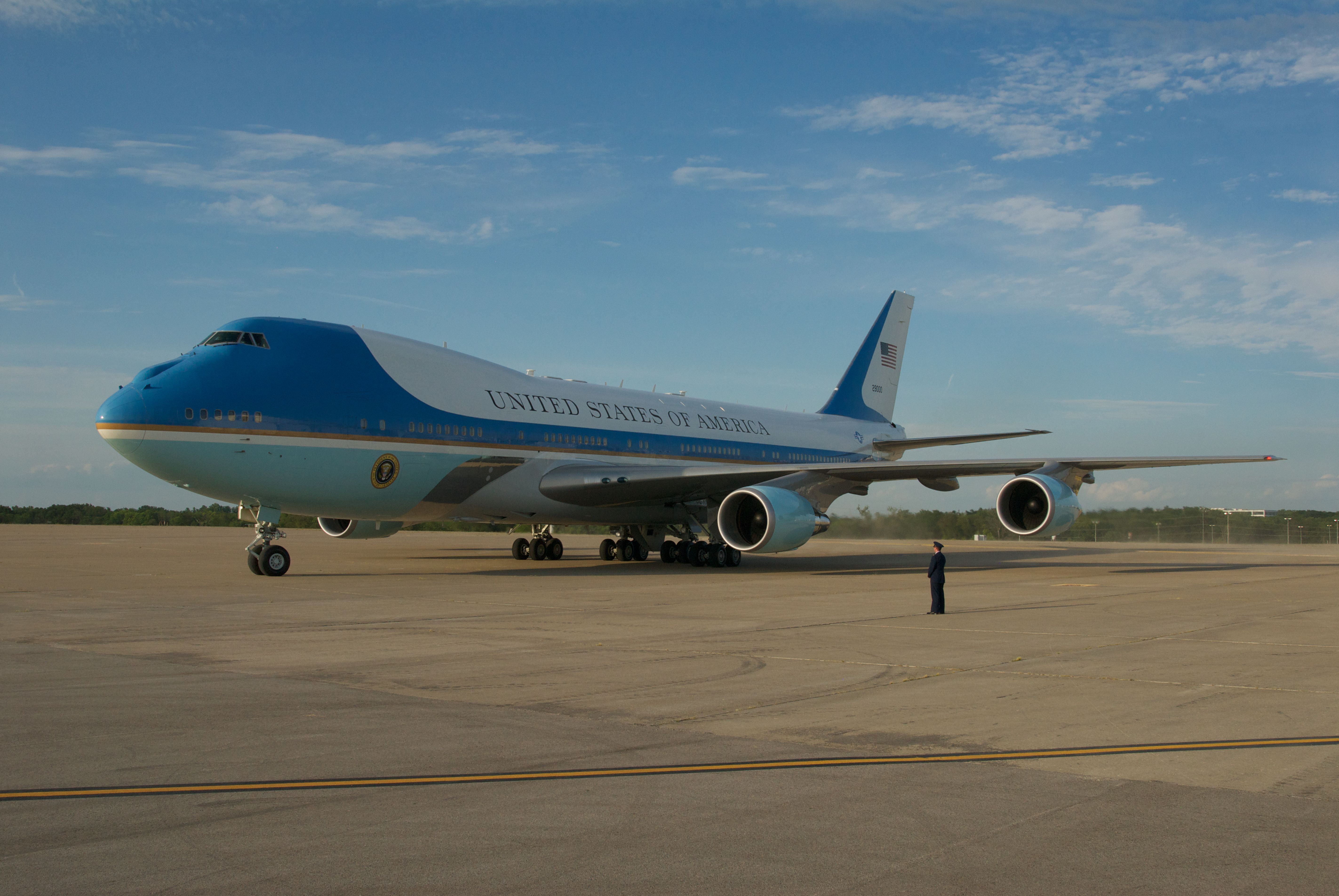 President Trump Wants New Air Force One Sooner So He Toured A 13-Year-Old Private Boeing 747-8 In Palm Beach