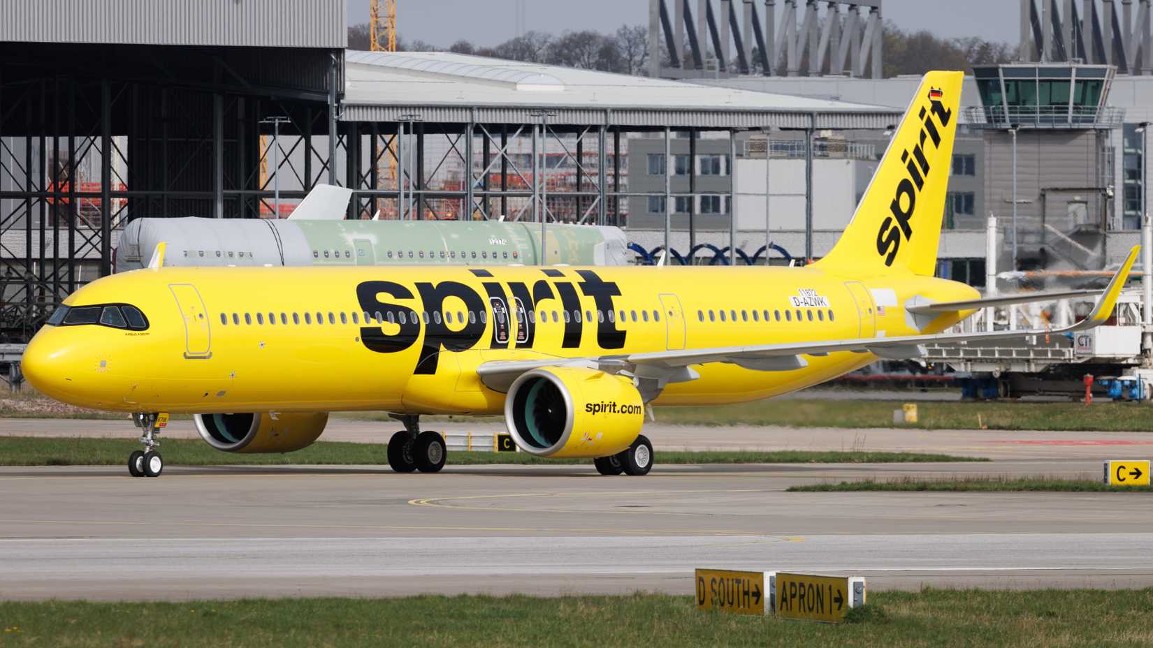 Spirit Airlines Airbus A321neo at XFW shutterstock_2446541651