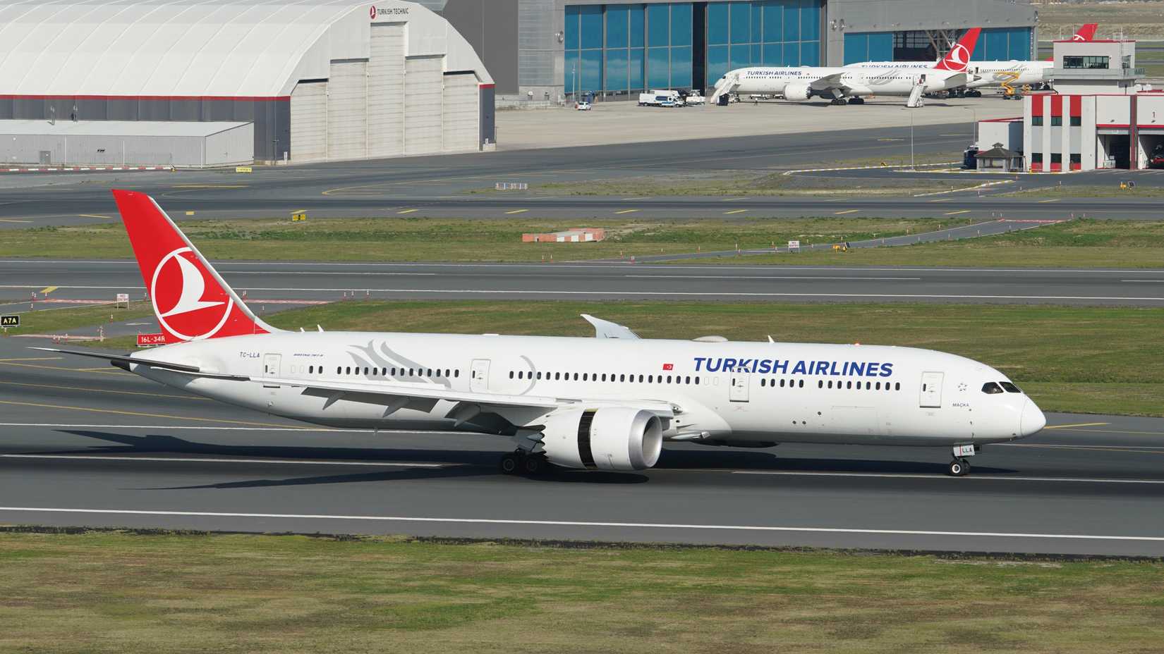 Turkish Airlines Boeing 787-9 landing at IST 