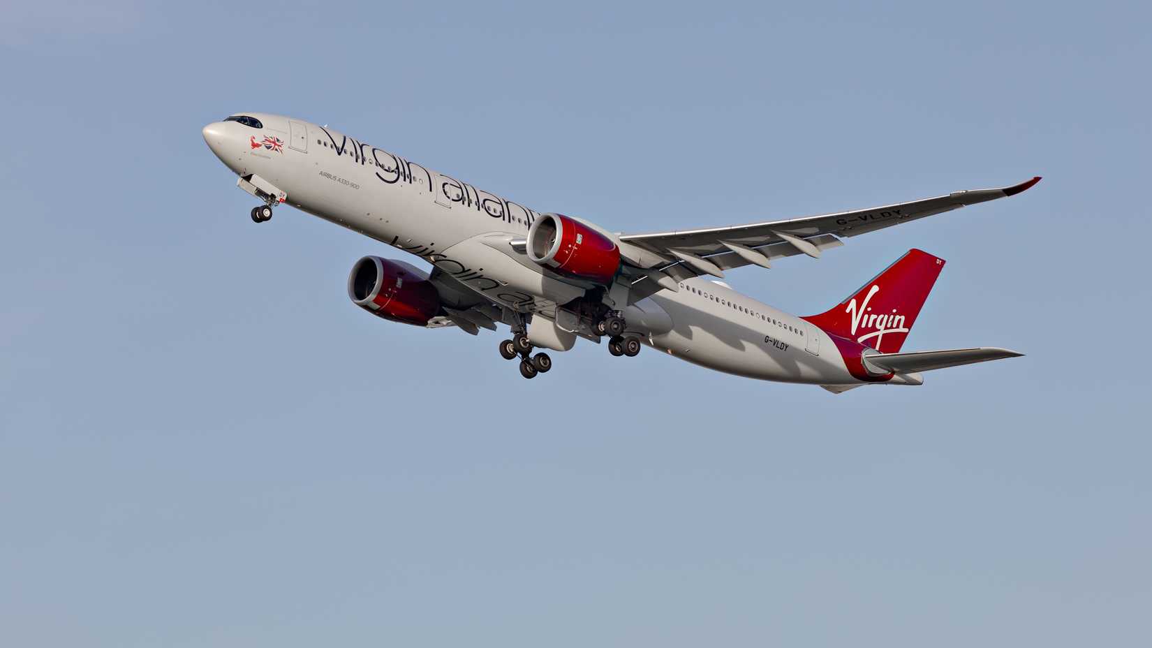 Virgin Atlantic Airbus A330-900 depating LHR shutterstock_2542932591