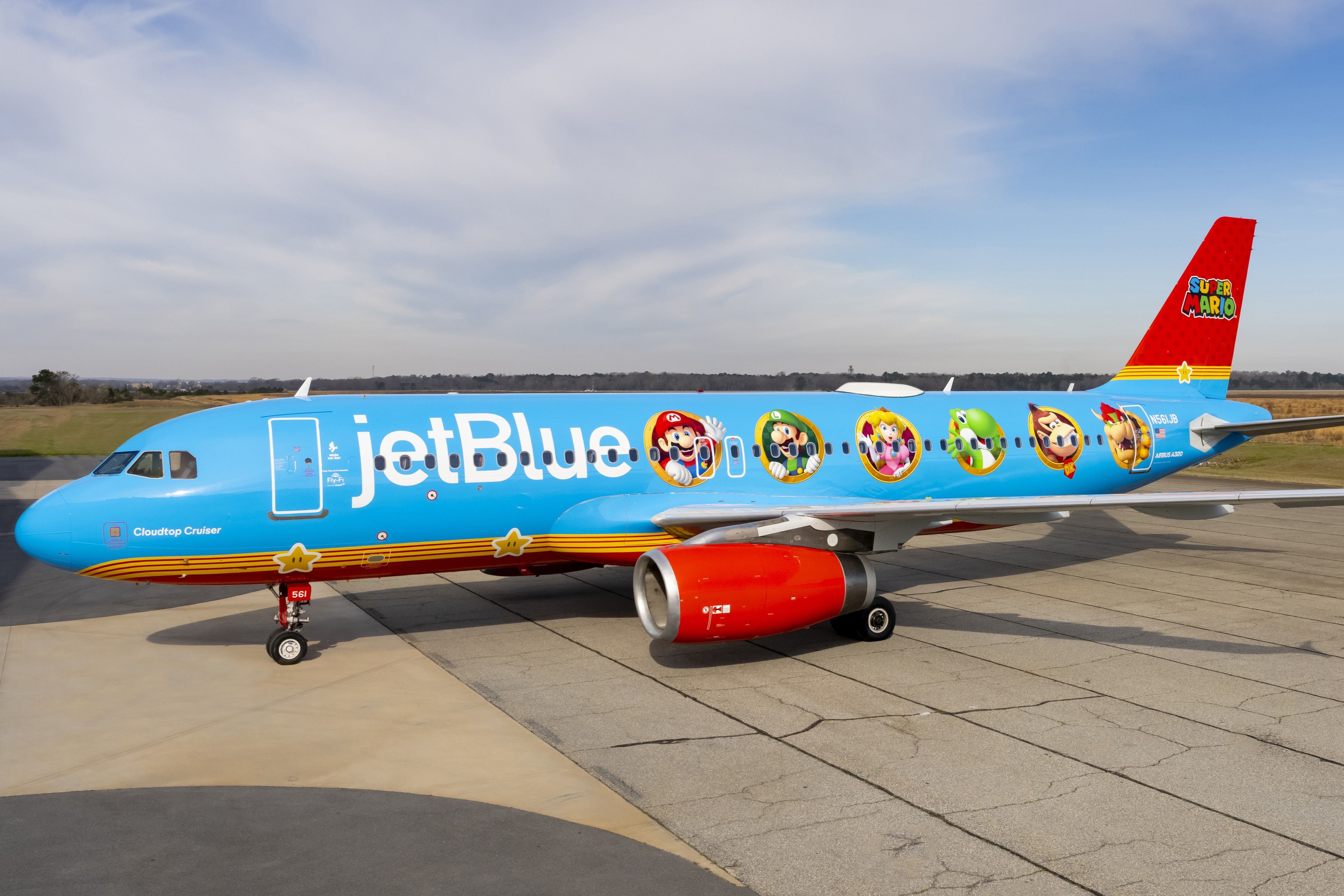 JetBlue A320 Mario Livery