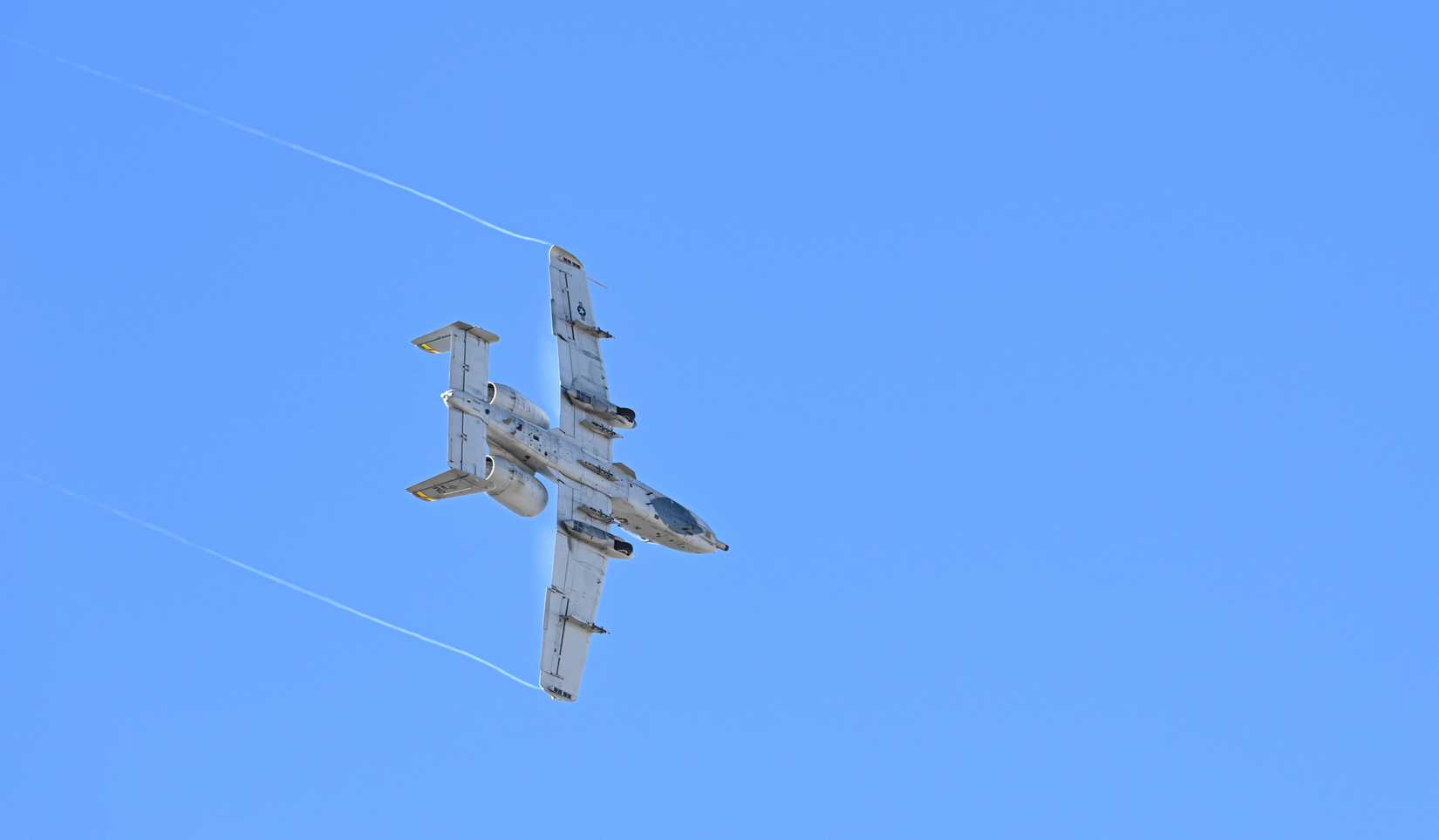 A U.S. Air Force A-10 Thunderbolt II, assigned to the A-10 Thunderbolt II Demonstration Team, flies over Davis-Monthan Air Force Base, Ariz., Dec. 6, 2022.
