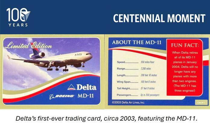 Delta Imges Delta Air Lines Unveils Centennial-Themed Aircraft Trading Cards