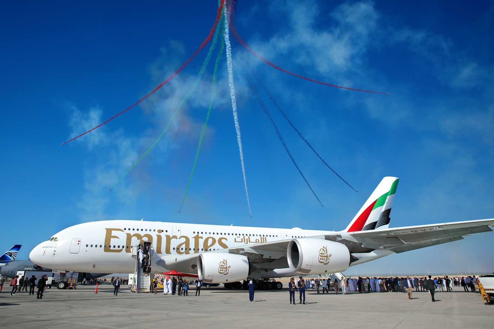 Emirates A380 at Dubai Air Show