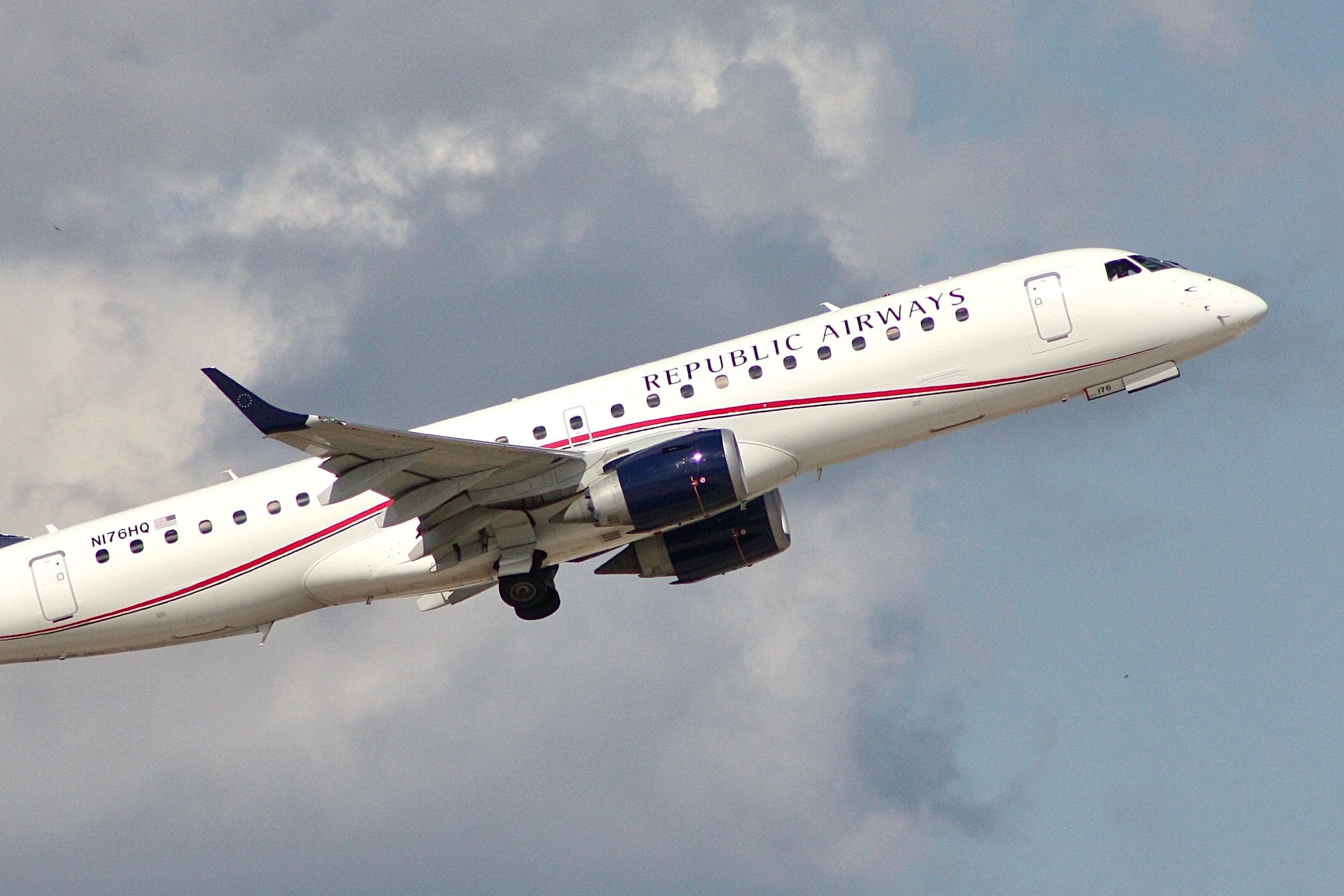 A Republic Airways aircraft taking off