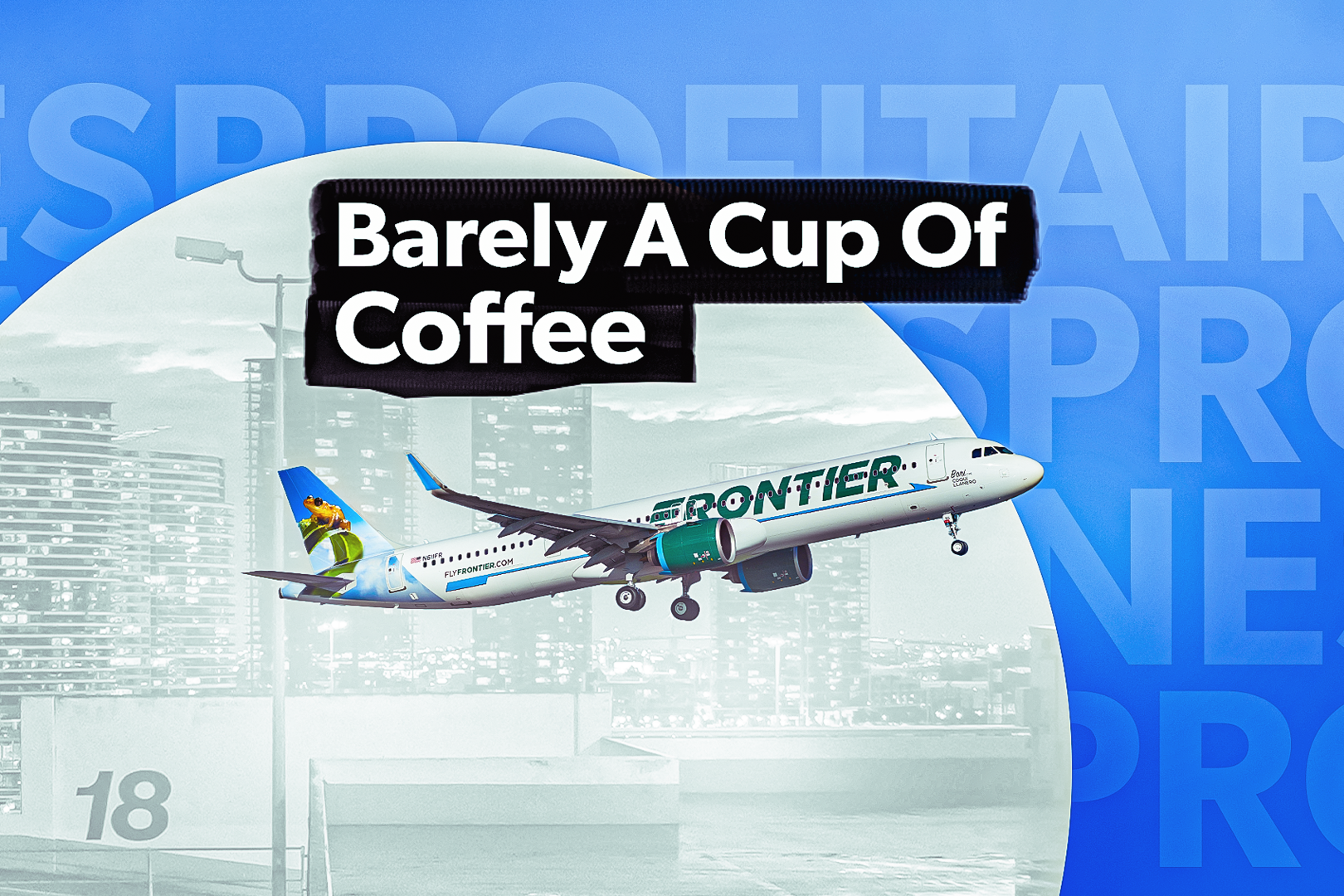 Frontier aircraft flying