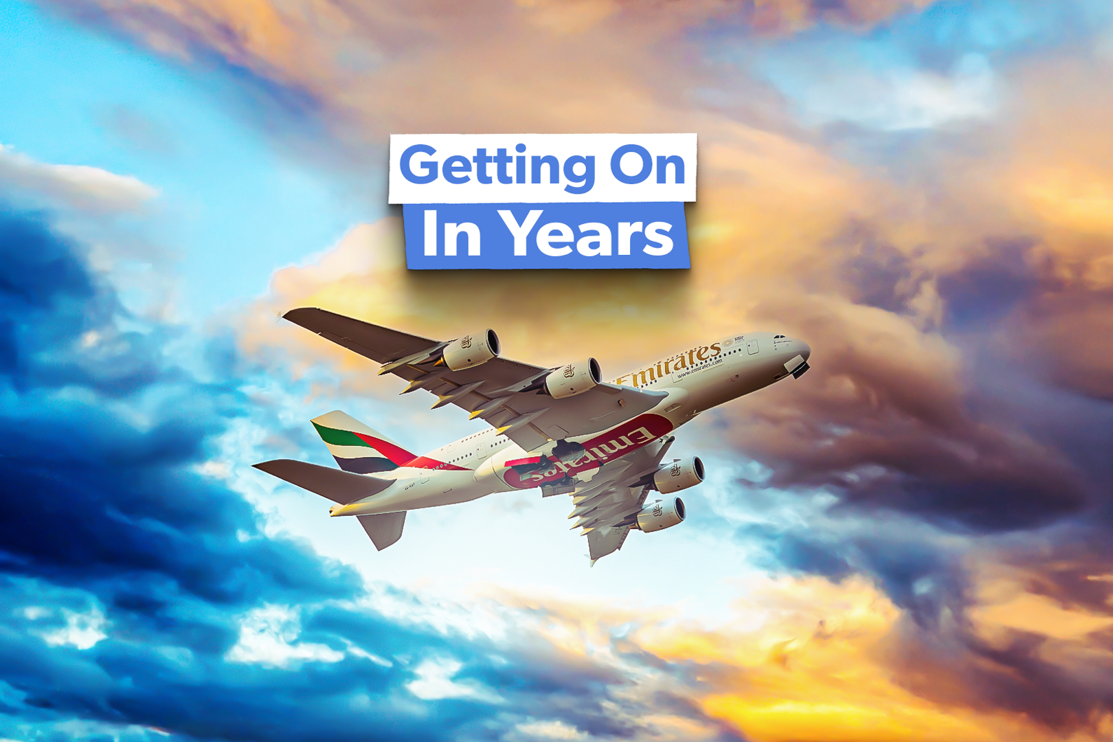 Emirates A380 flying