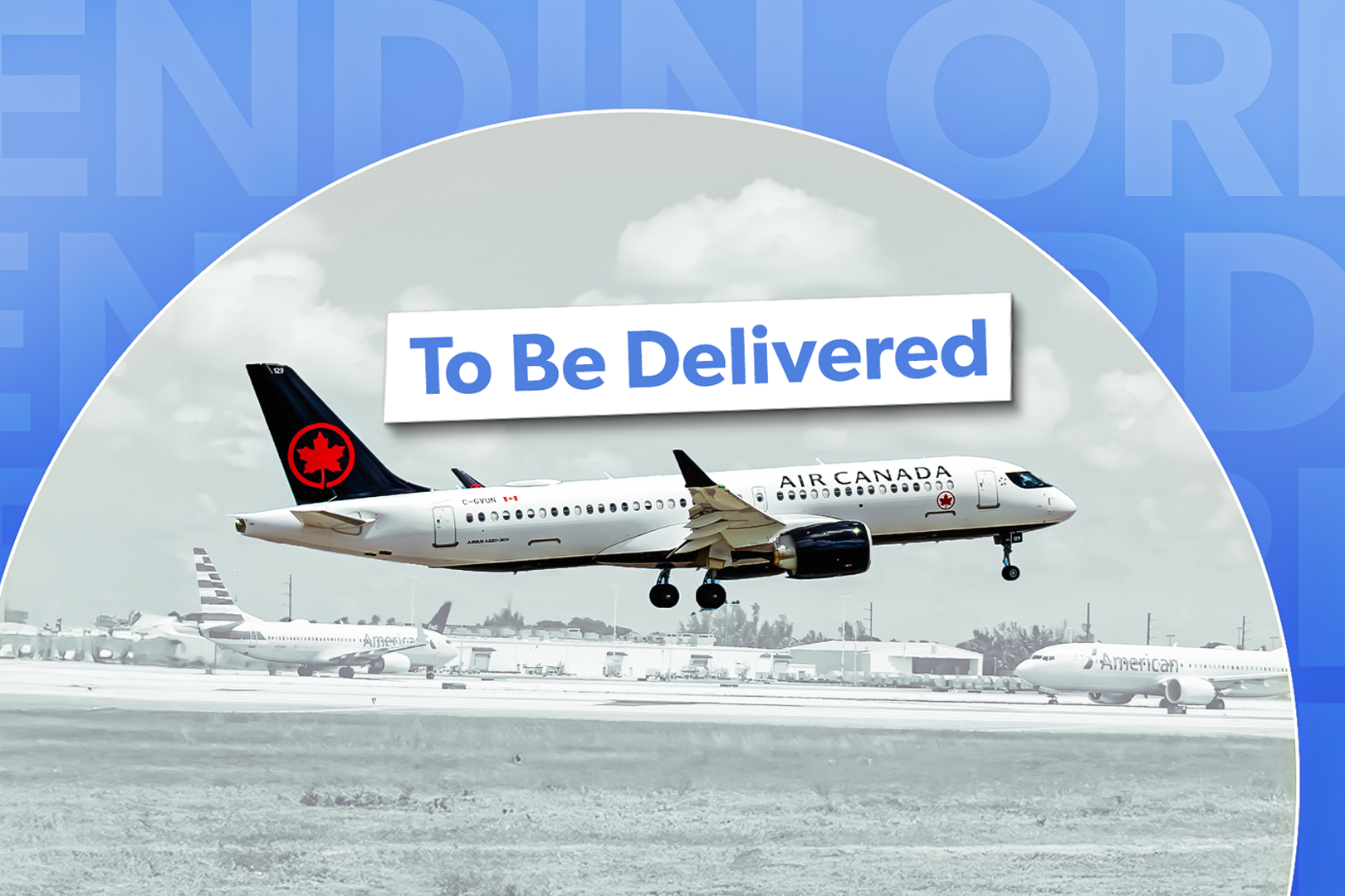 An Air Canada Airbus A220-300 arrives at Miami International Airport