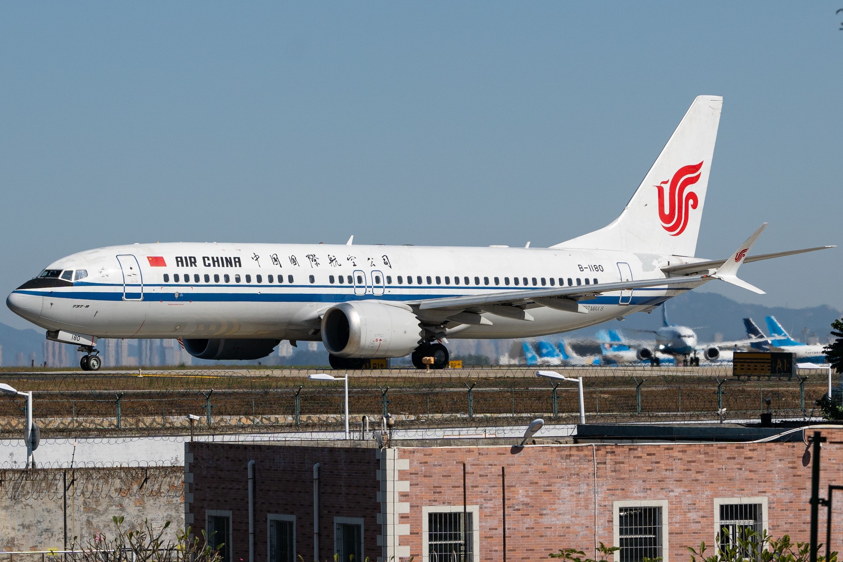 Air China Boeing 737 MAX 8 at XMN shutterstock_2566462279