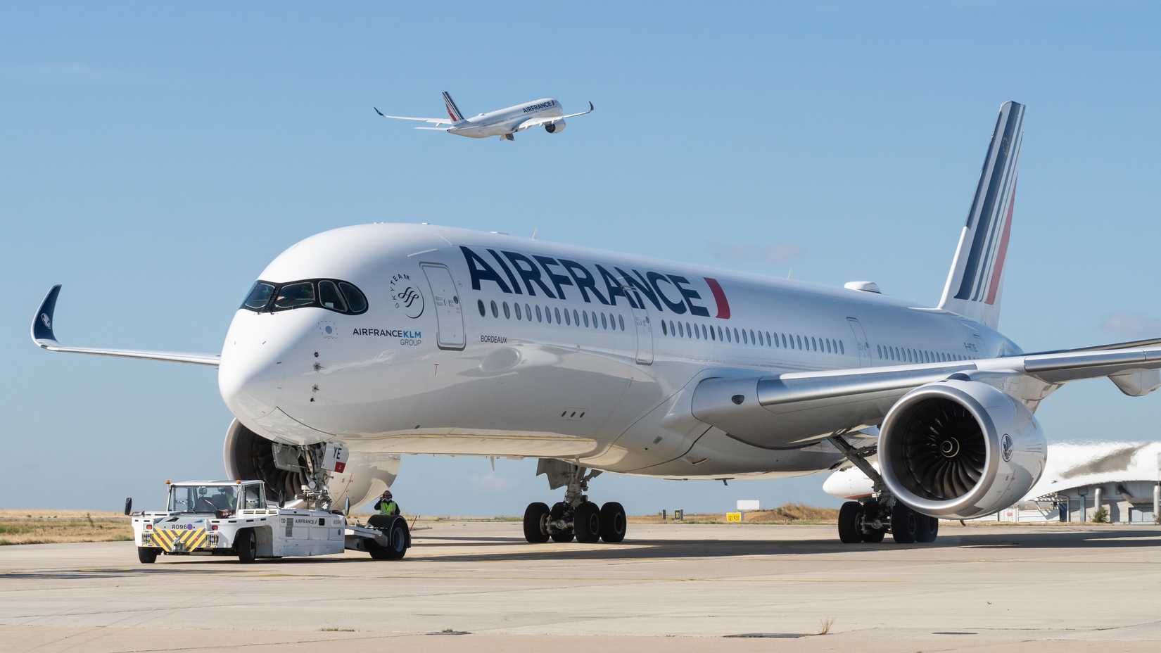 Air France Airbus A350-900 در CDG قرار گرفت
