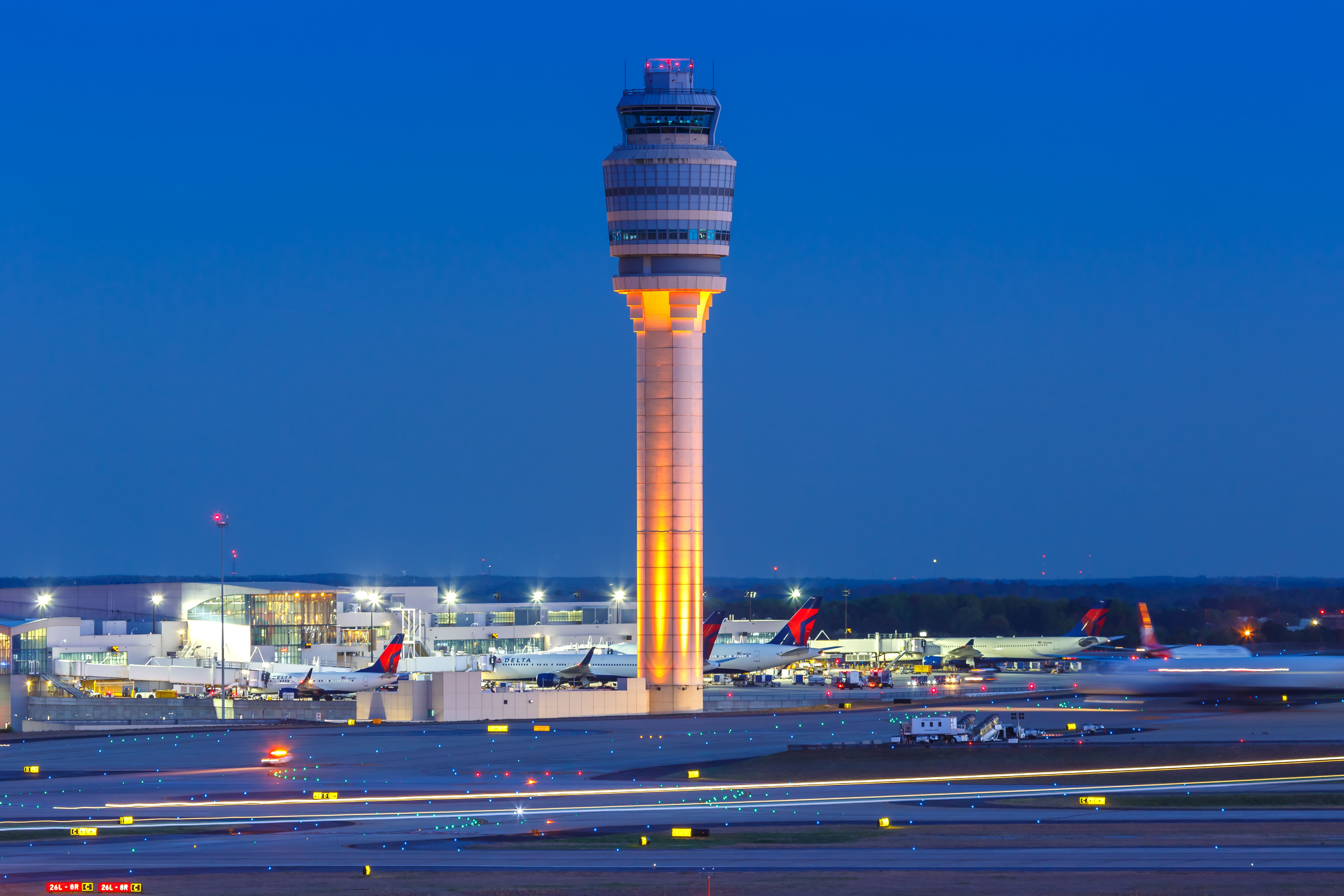 ATC tower at Hartsfield-Jackson Atlanta International Airport ATL 
