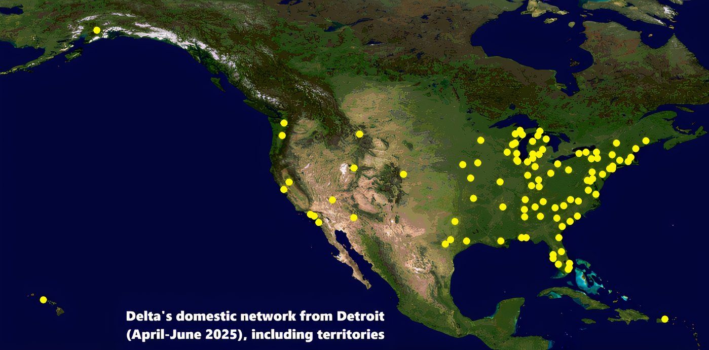 Detroit Overtakes Minneapolis To Become Delta Air Lines' 2nd Busiest Hub