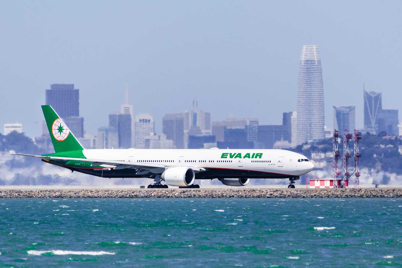 EVA Air Boeing 777-300ER at SFO shutterstock_1494358103