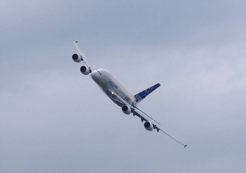 Airbus A380 flying display at MAKS Aviation Salon 2011, Zhukovsky, Russia