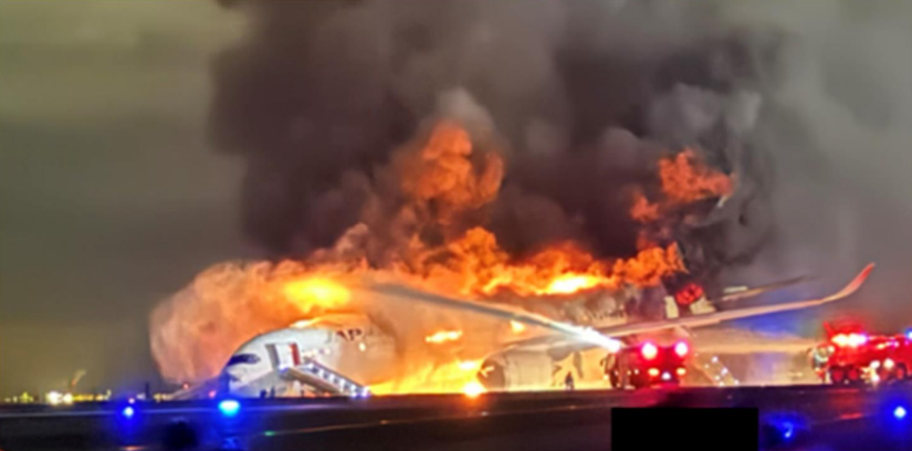 japan airlines a350 fire