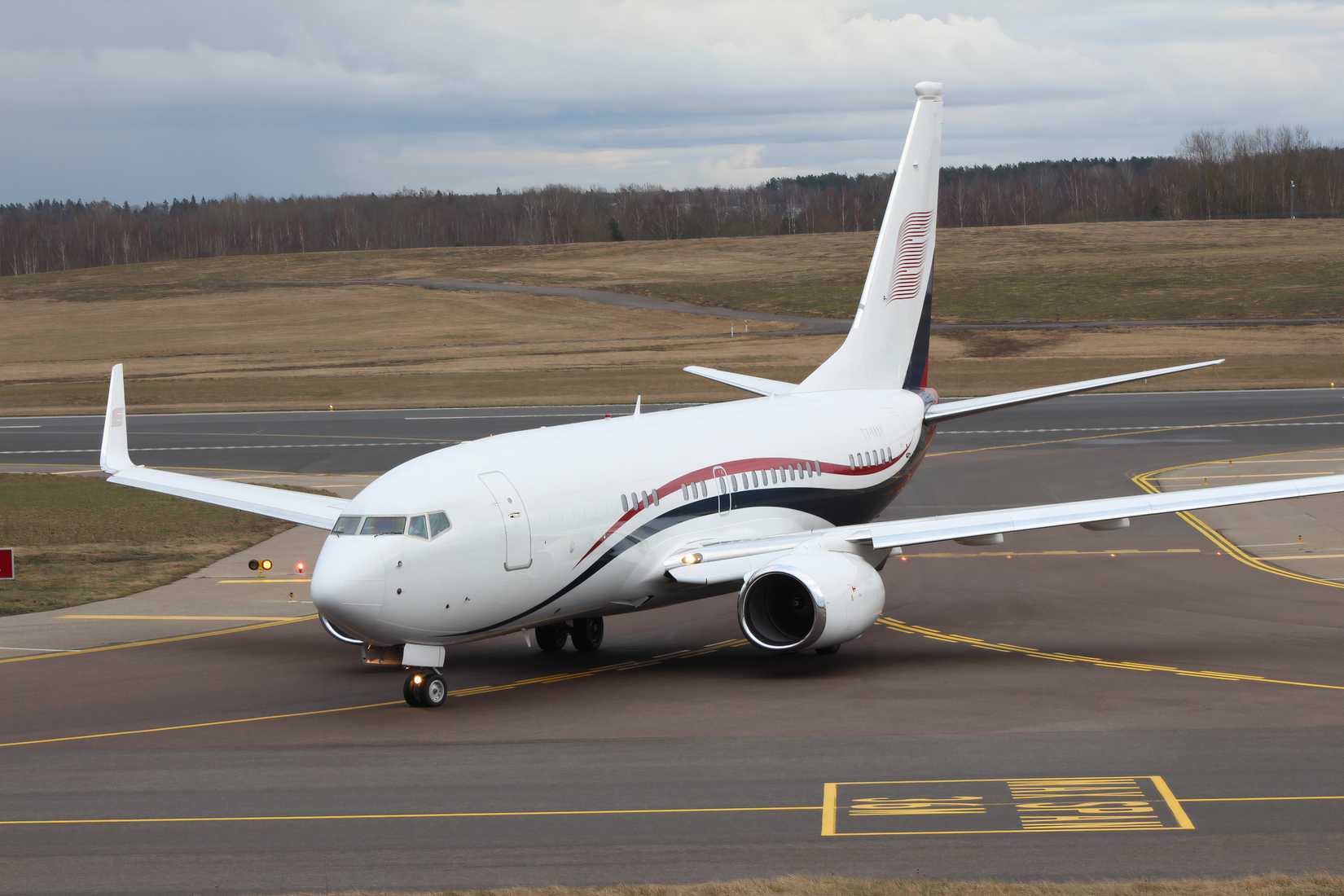 Private business jet Boeing 737BBJ at Vilnius airport