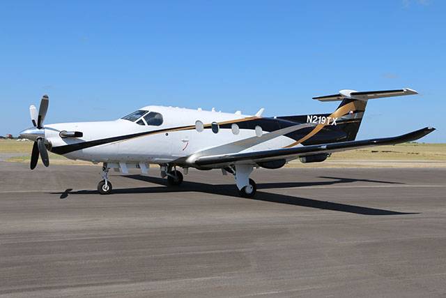 Texas DPS PC-12 on the runway