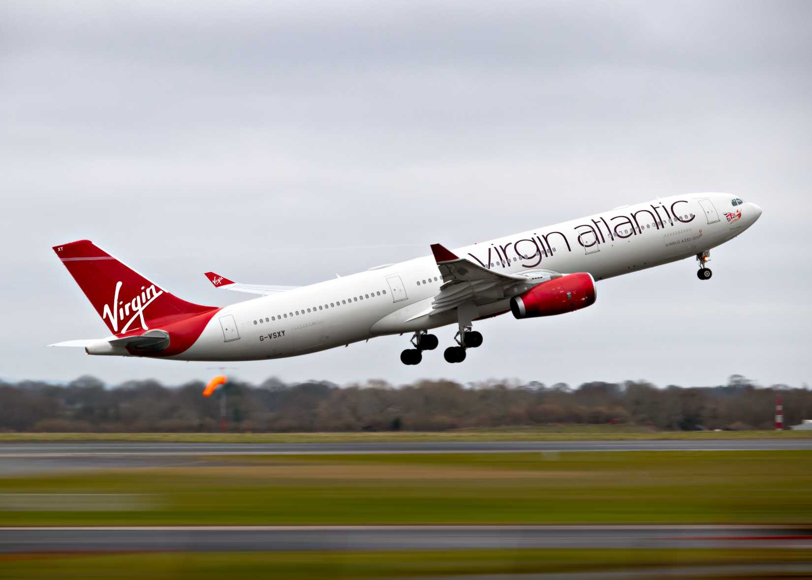 Virgin Atlantic A330-300 departing MAN 