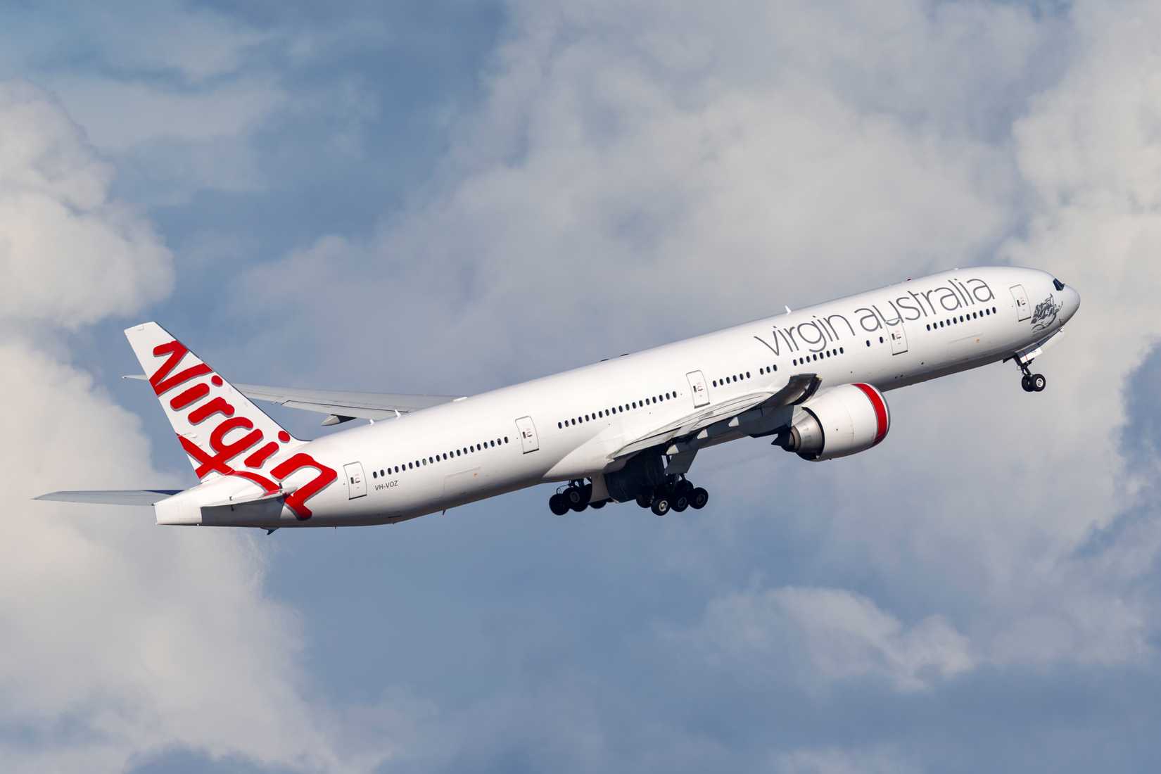 Virgin Australia Boeing 777-300ER departing SYD 