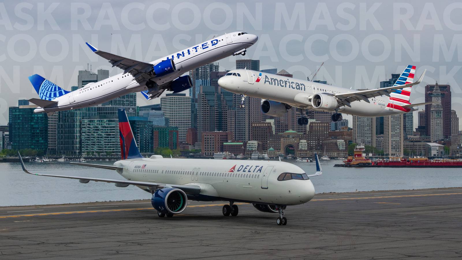Why Delta Air Lines' Airbus A321neos Have Raccoon Masks But American & United's Don't