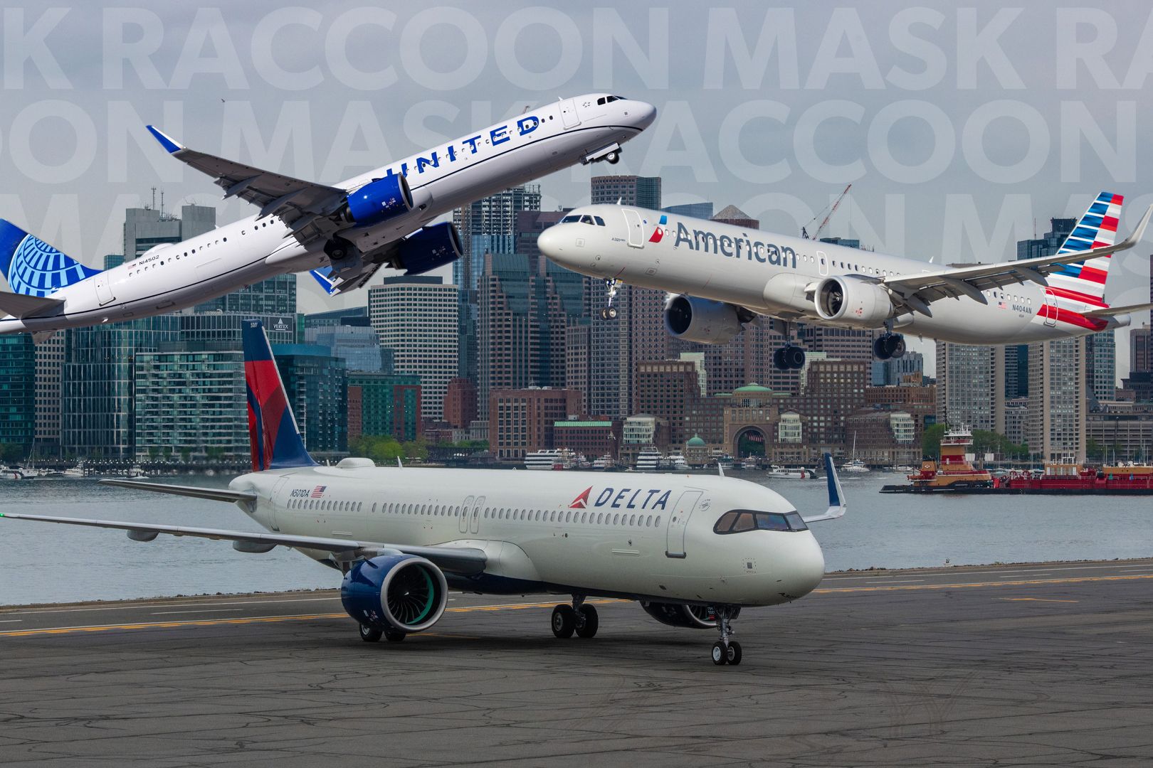Why Delta Air Lines' Airbus A321neos Have Raccoon Masks But American & United's Don't