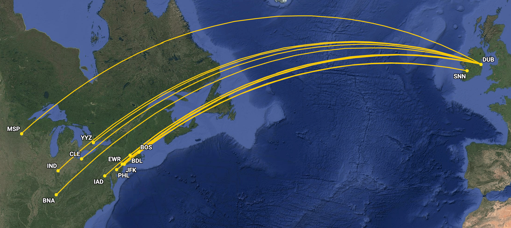 Transatlantic Fly Explored: All 16 Airlines Operating Narrowbody North American ...