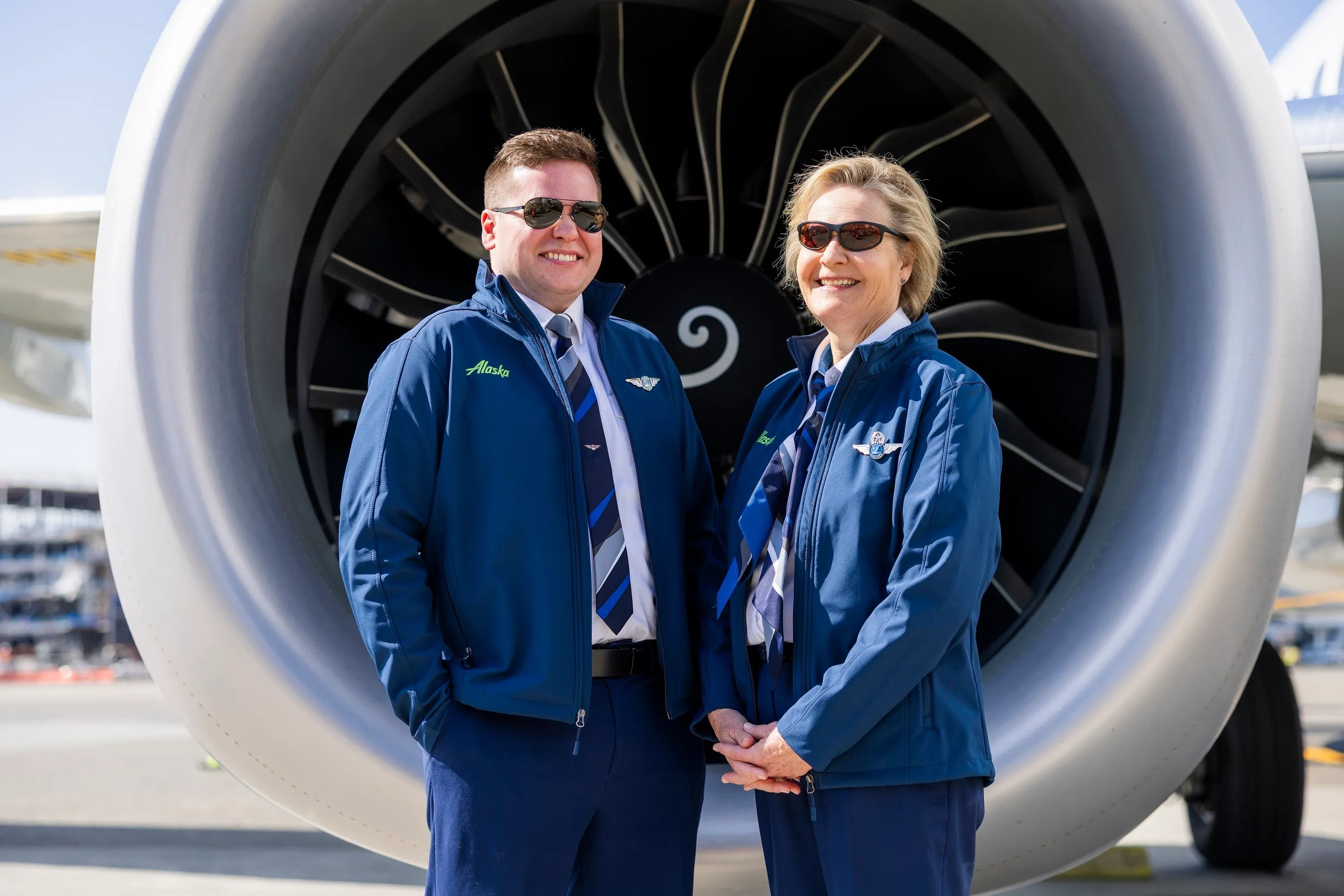 Alaska Airlines pilots Michelle and Jeff Miles