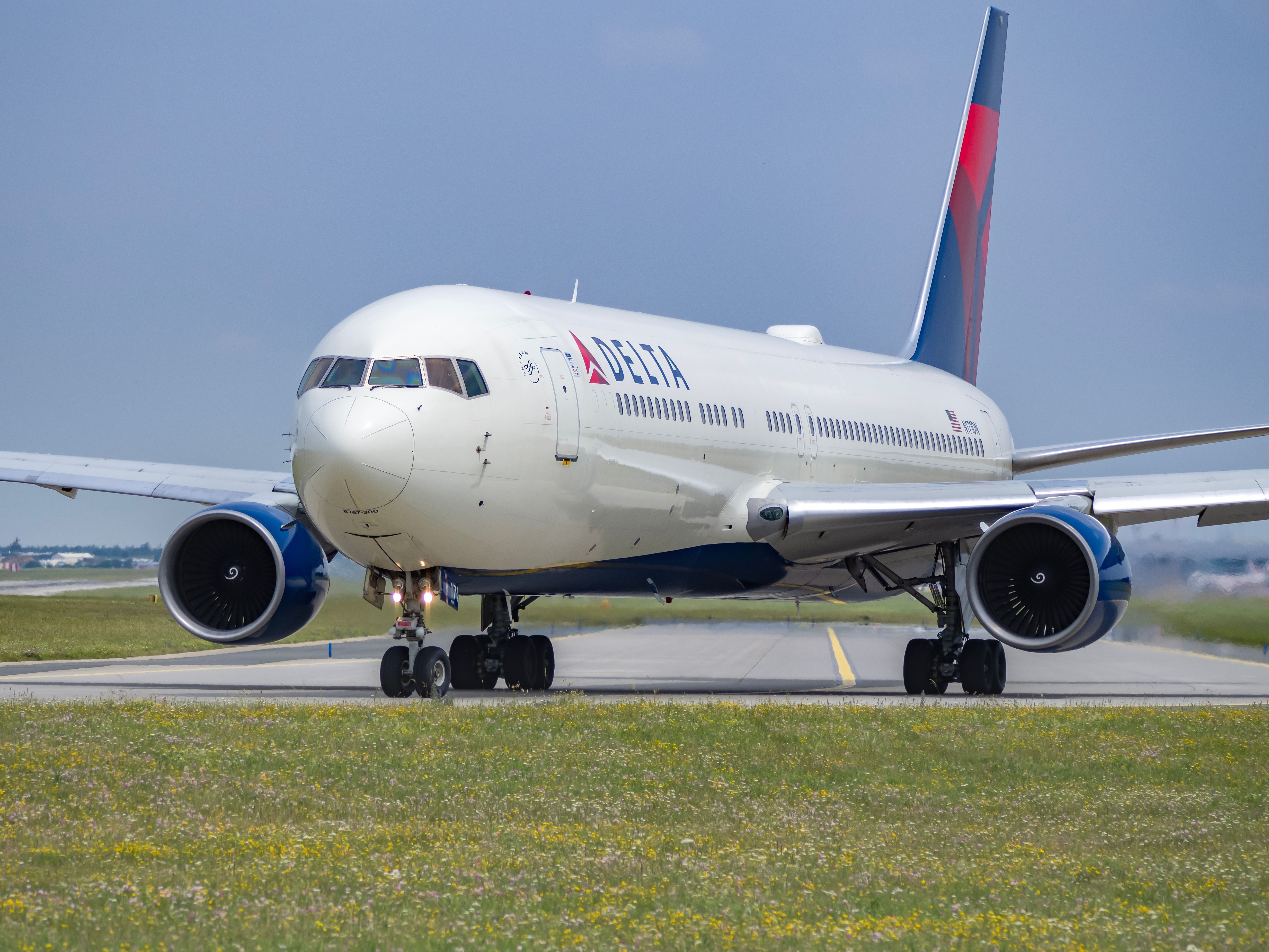 Delta Air Lines Boeing 767-300ER at PRG shutterstock_2488309605