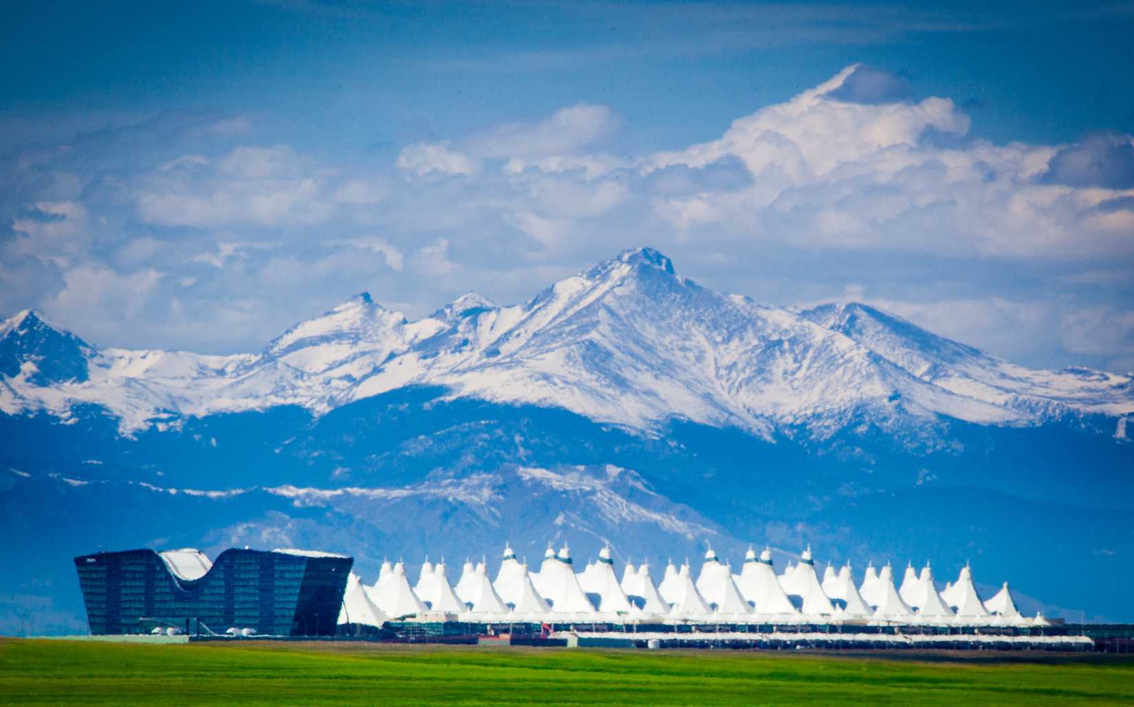 Denver International Airport mountain view