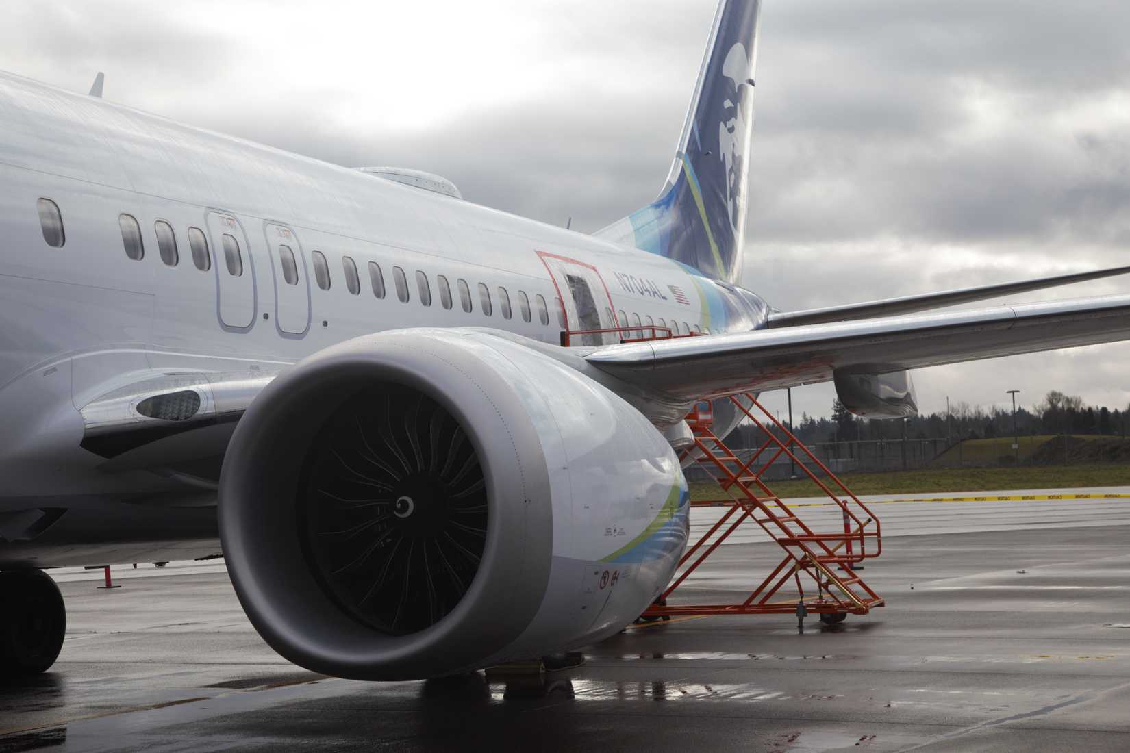Image from the NTSB investigation of the Jan. 5 accident involving Alaska Airlines Flight 1282 on a Boeing 737-9 MAX-1