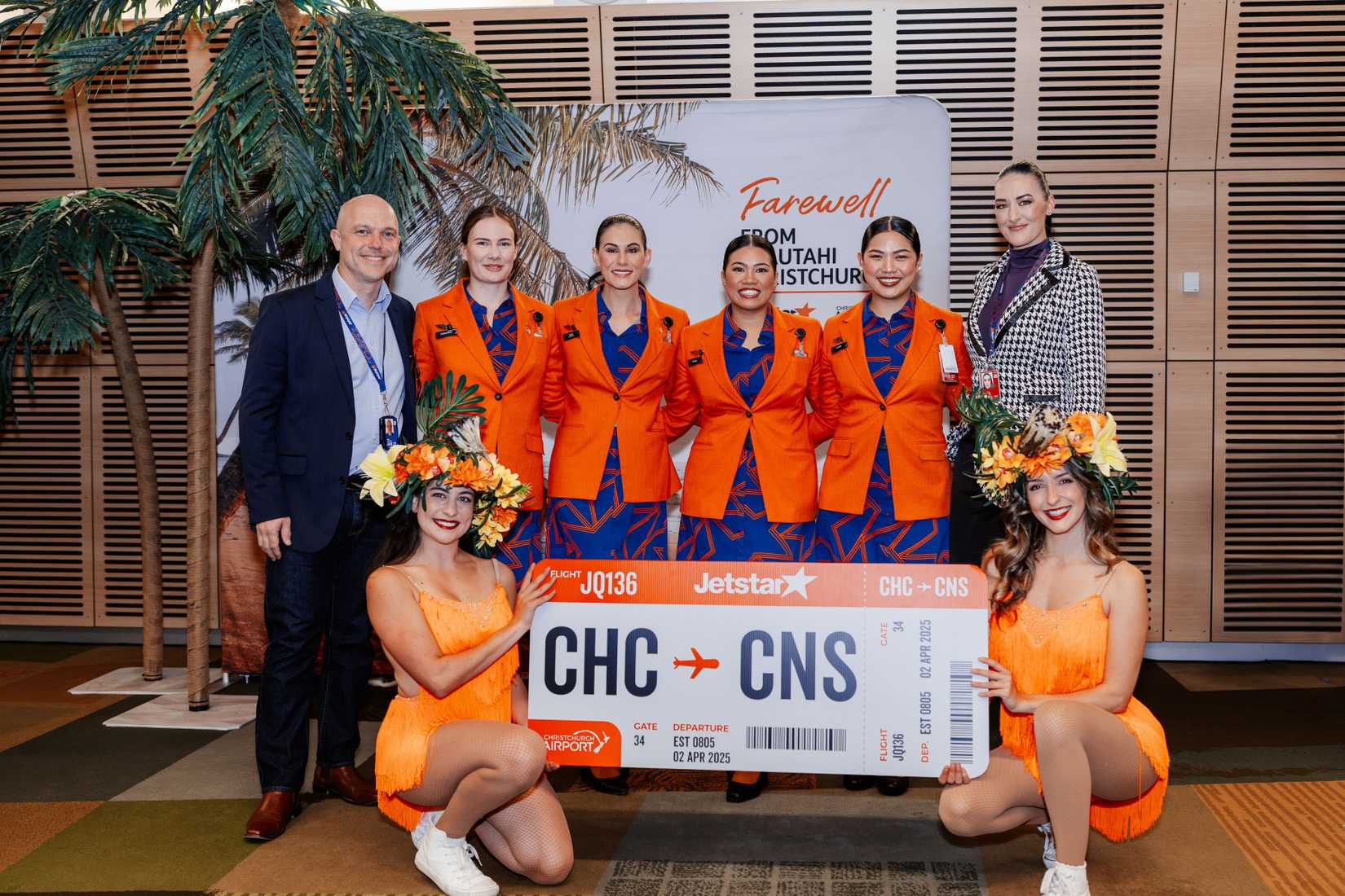 Jetstar inaugural flights between Cairns and Christchurch