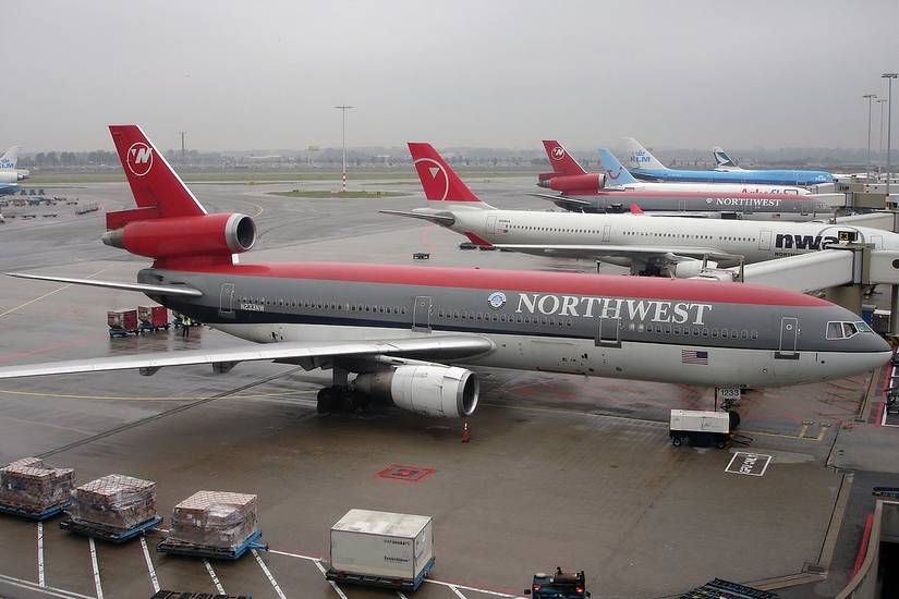 Northwest DC-10 Parked At Gate