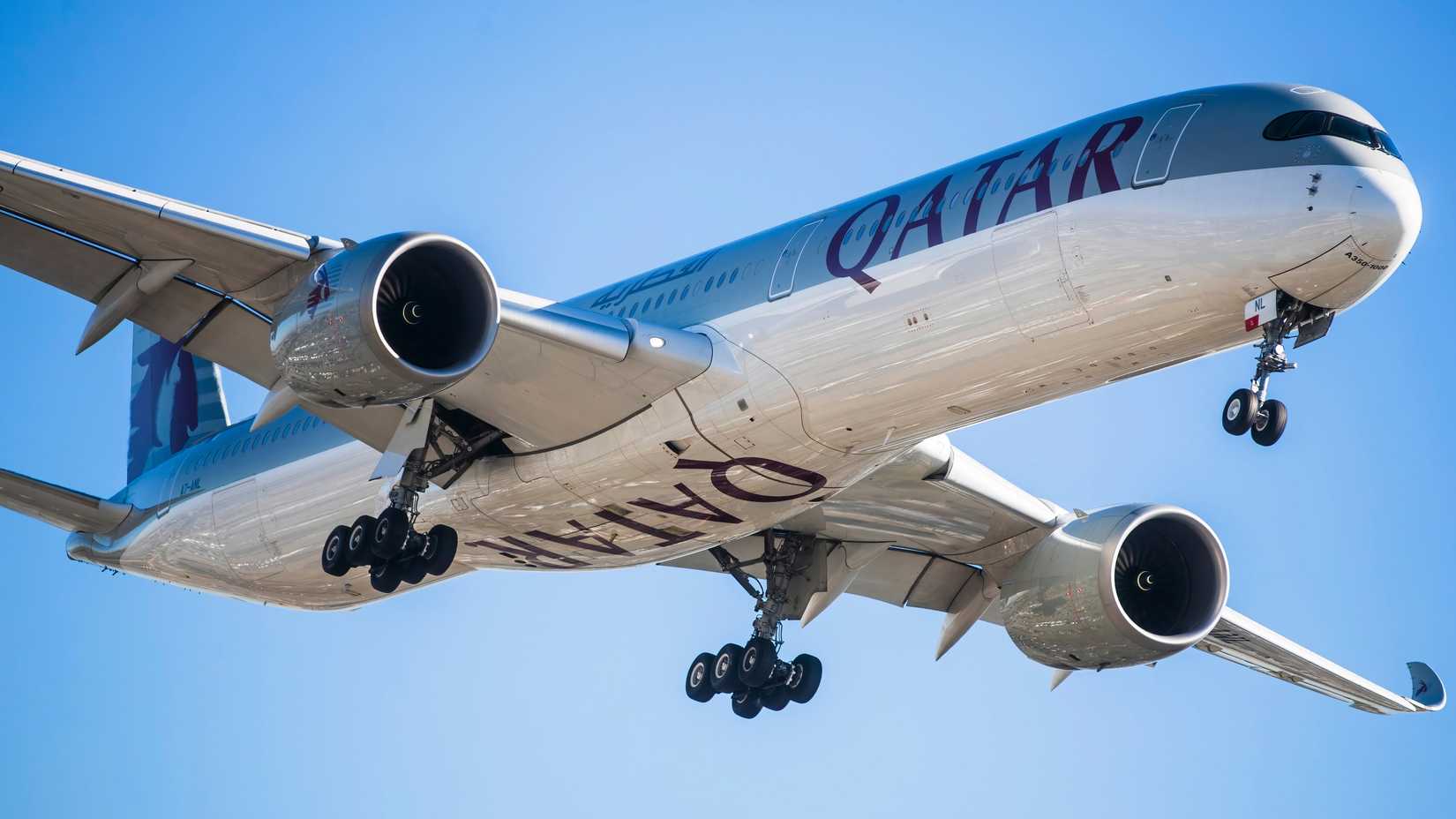 Qatar Airways A350-1000 cropped shutterstock_2570382463